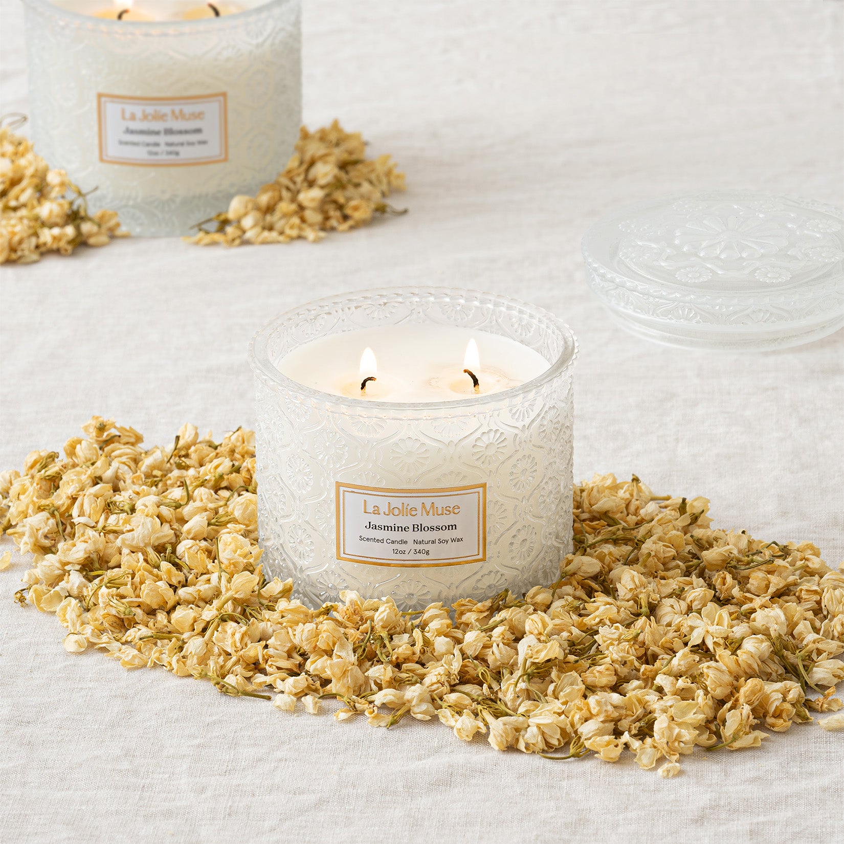 Maelyn - Jasmine Blossom 12oz Candle Candles 3_20 La Jolie Muse