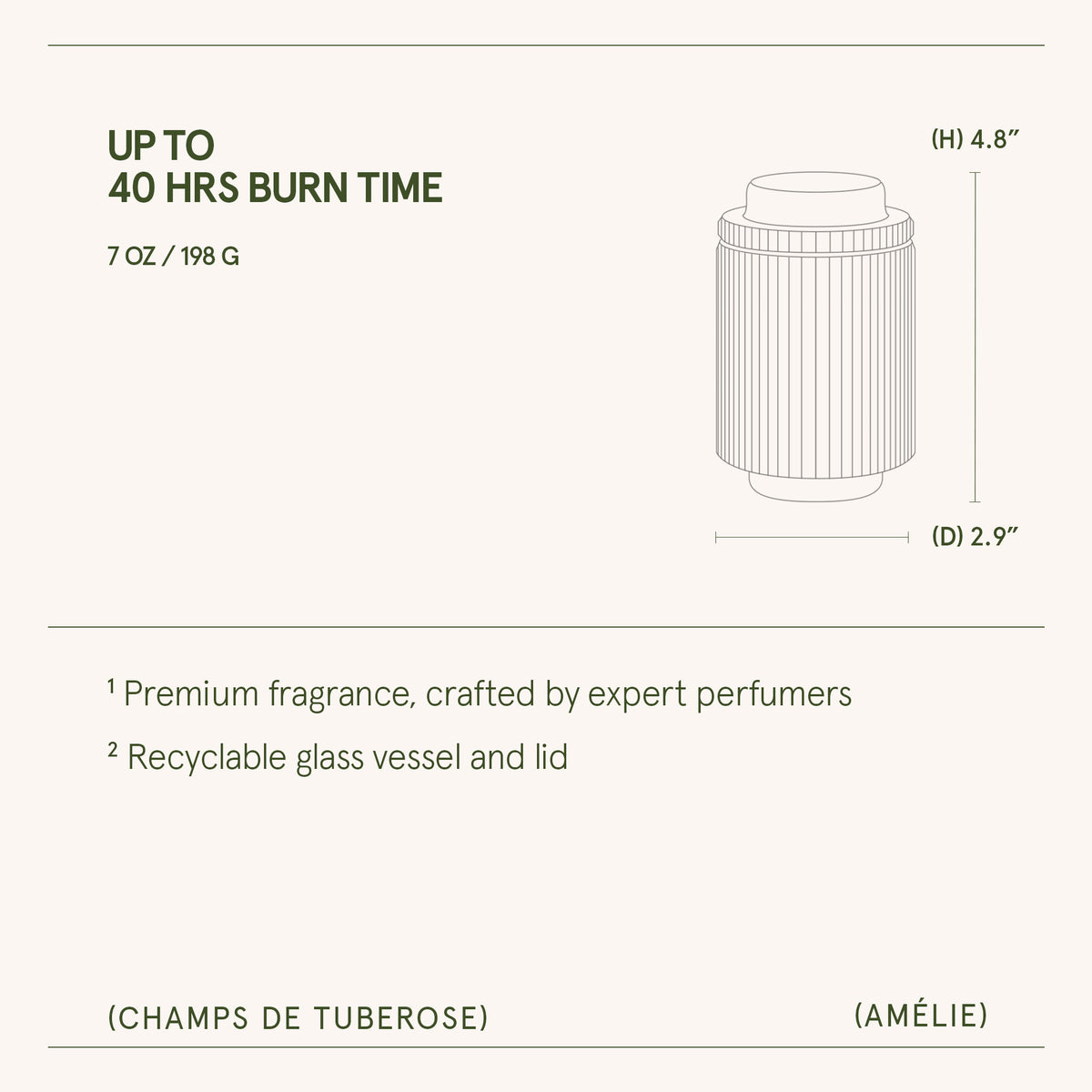 Amélie – Champs de Tuberose Candle Amelie_ChampsdeTuberose_PDP_7oz_6 La Jolie Muse
