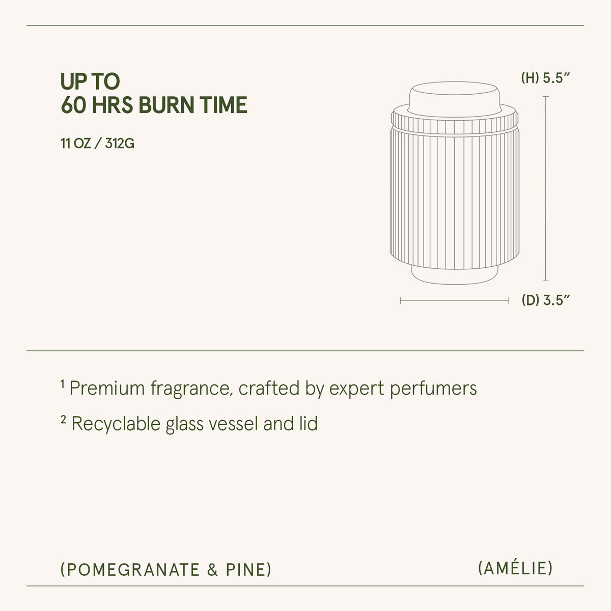 Amélie – Pomegranate & Pine Candle Amelie_PomegranatePine_PDP_11oz_6 La Jolie Muse