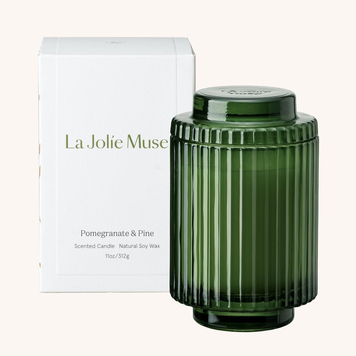Amélie – Pomegranate & Pine Candle Amelie_PomegranatePine_PDP_11oz_box La Jolie Muse