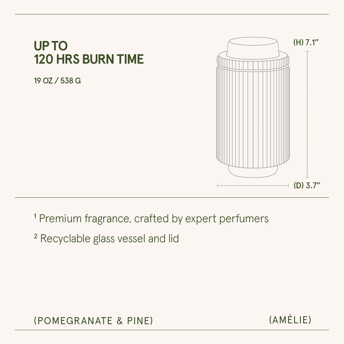 Amélie – Pomegranate & Pine Candle Amelie_PomegranatePine_PDP_19oz_6 La Jolie Muse
