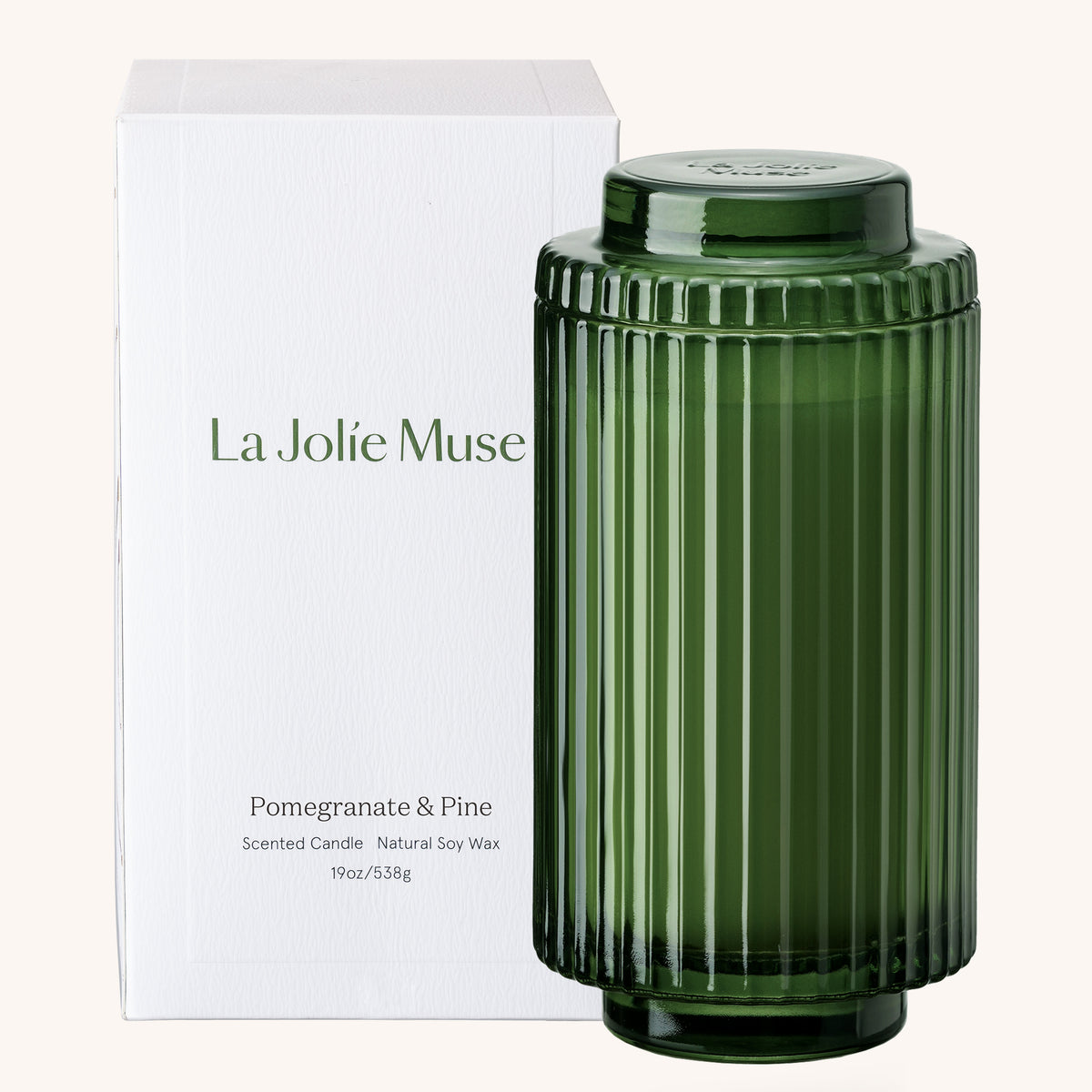 Amélie – Pomegranate & Pine Candle Amelie_PomegranatePine_PDP_19oz_box La Jolie Muse