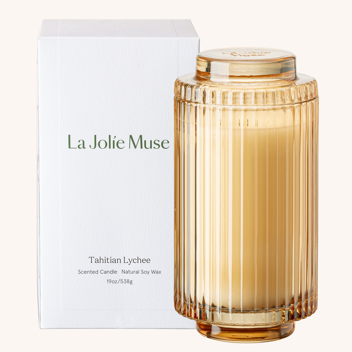 Amélie – Tahitian Lychee Candle Amelie_TahitianLychee_PDP_19oz_box La Jolie Muse