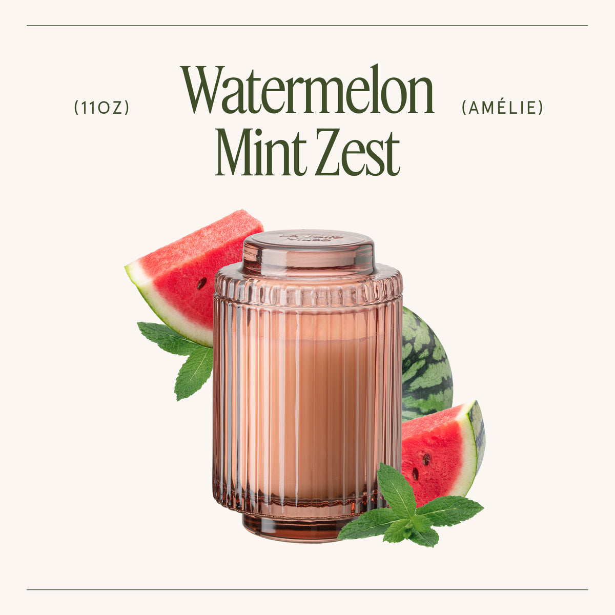 Amélie – Watermelon Mint Zest Candle Amelie_WatermelonMintZest_PDP_11oz_3 La Jolie Muse