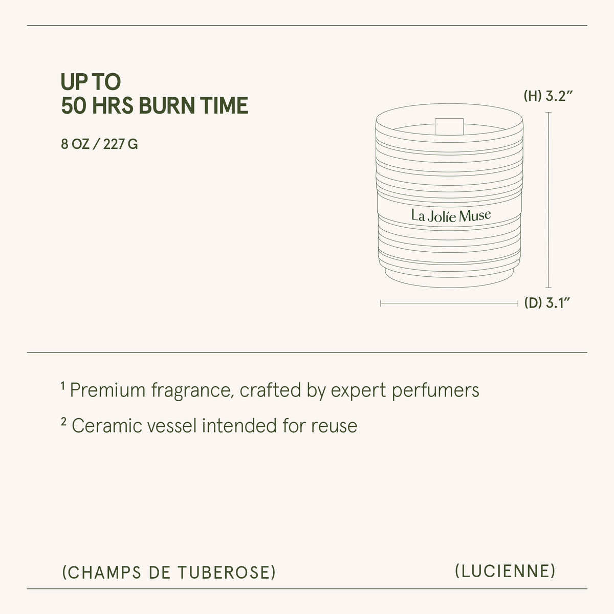 Lucienne - Champs de Tuberose Candle Lucienne_ChampsdeTuberose_PDP_8oz_6 La Jolie Muse