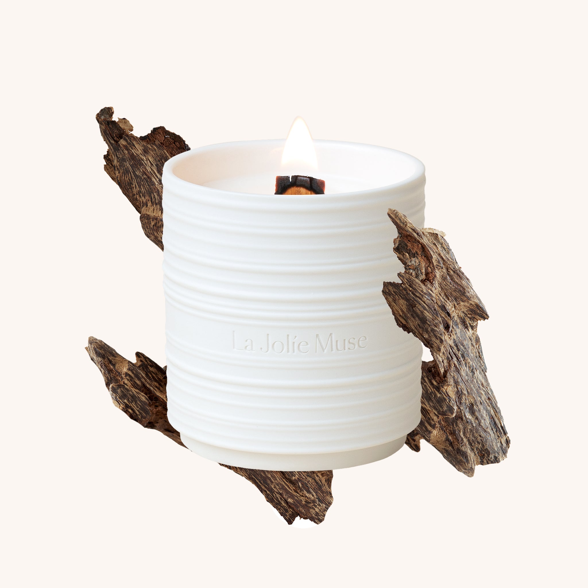 Lucienne - Saffron & Oud Candle Lucienne_SaffronOud_PDP_8oz_hover LA JOLIE MUSE