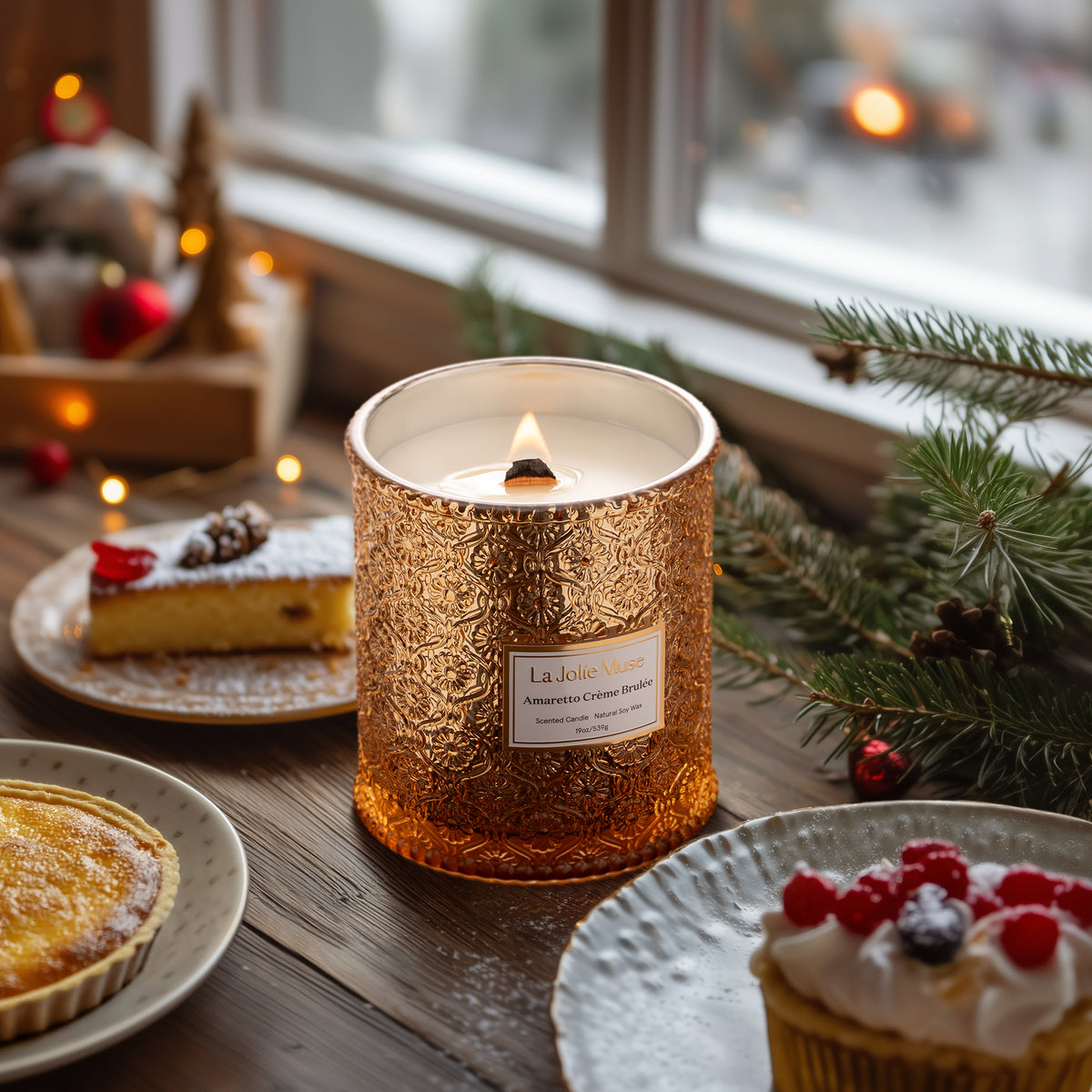 Maelyn - Amaretto Crème Brûlée 19oz Candle Candles Maelyn_AmarettoCremeBruleeLargeJarCandle_PDP_19oz_3 La Jolie Muse