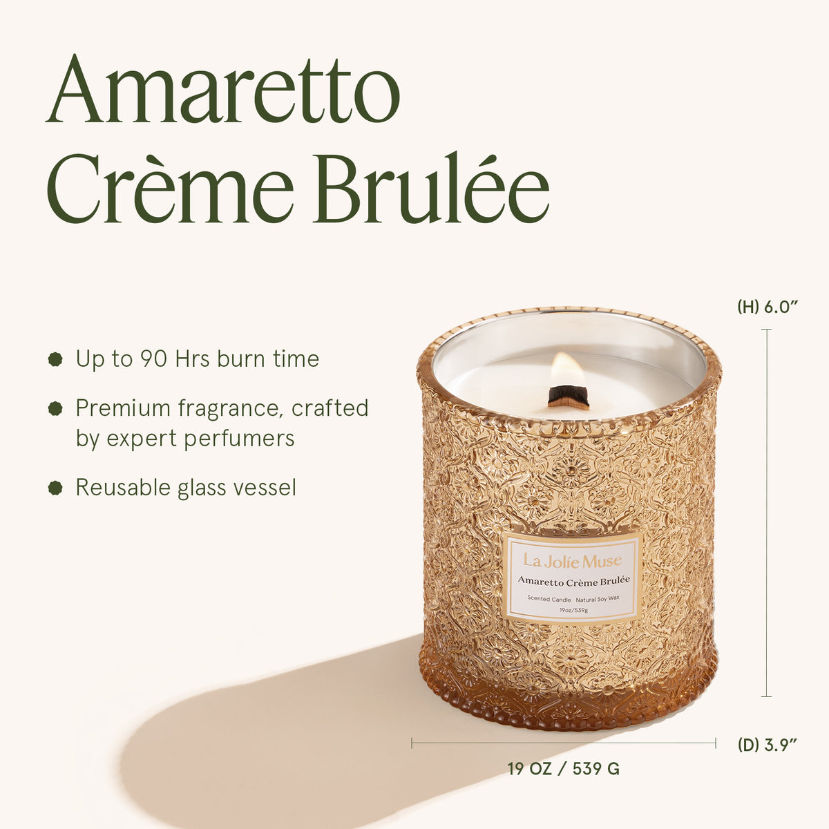 Maelyn - Amaretto Crème Brûlée 19oz Candle Candles Maelyn_AmarettoCremeBruleeLargeJarCandle_PDP_19oz_5 La Jolie Muse
