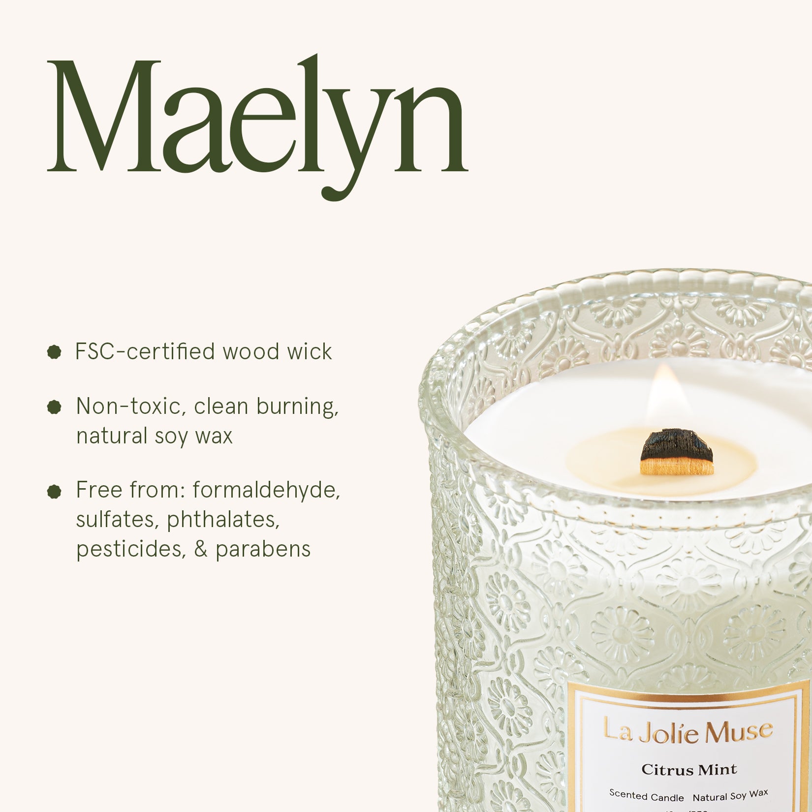 Maelyn - Citrus Mint 19oz Candle Candles Maelyn_CitrusMint_PDP_19oz_6 La Jolie Muse