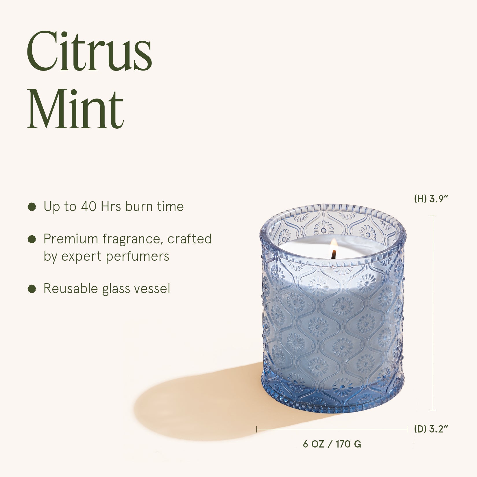 Maelyn - Citrus Mint 6oz Candle Candles Maelyn_CitrusMint_PDP_6oz_5 La Jolie Muse