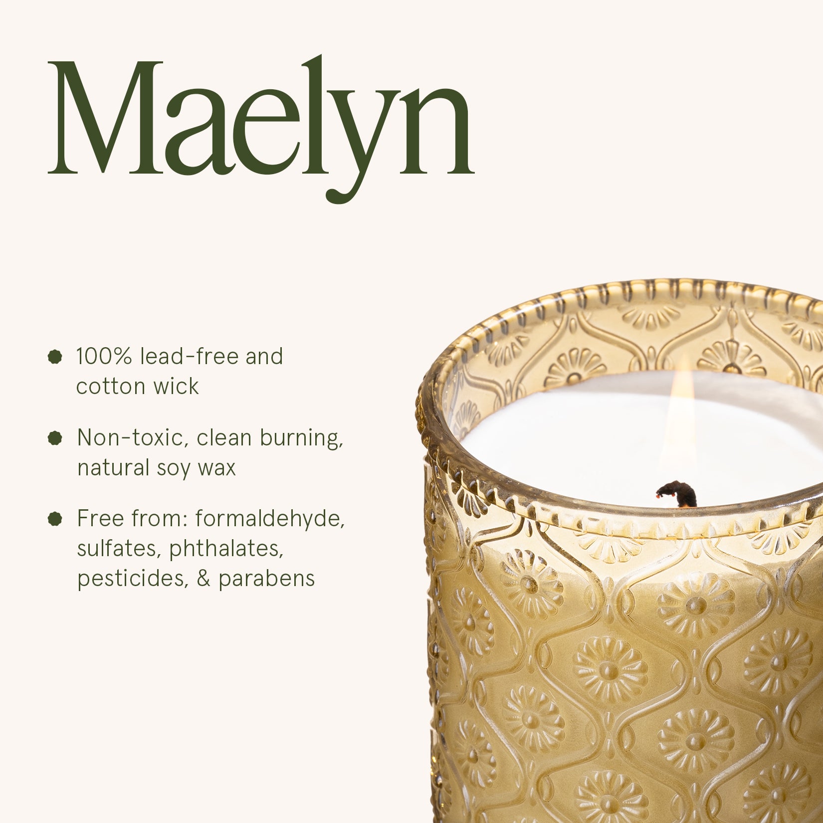 Maelyn - Ginger & White Musk 6oz Candle Candles Maelyn_GingerWhiteMusk_PDP_6oz_6 La Jolie Muse
