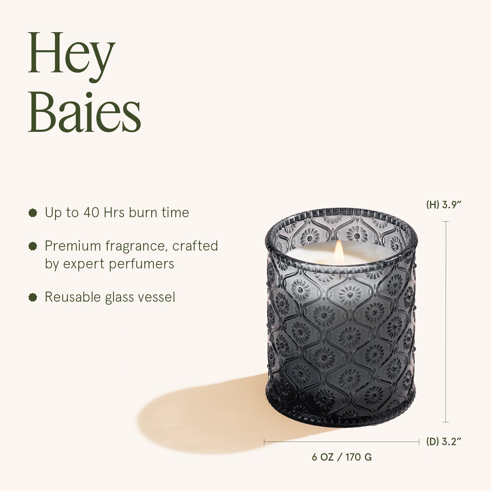 Maelyn - Hey Baies 6oz Candle Candles Maelyn_HeyBaies_PDP_6oz_5 La Jolie Muse