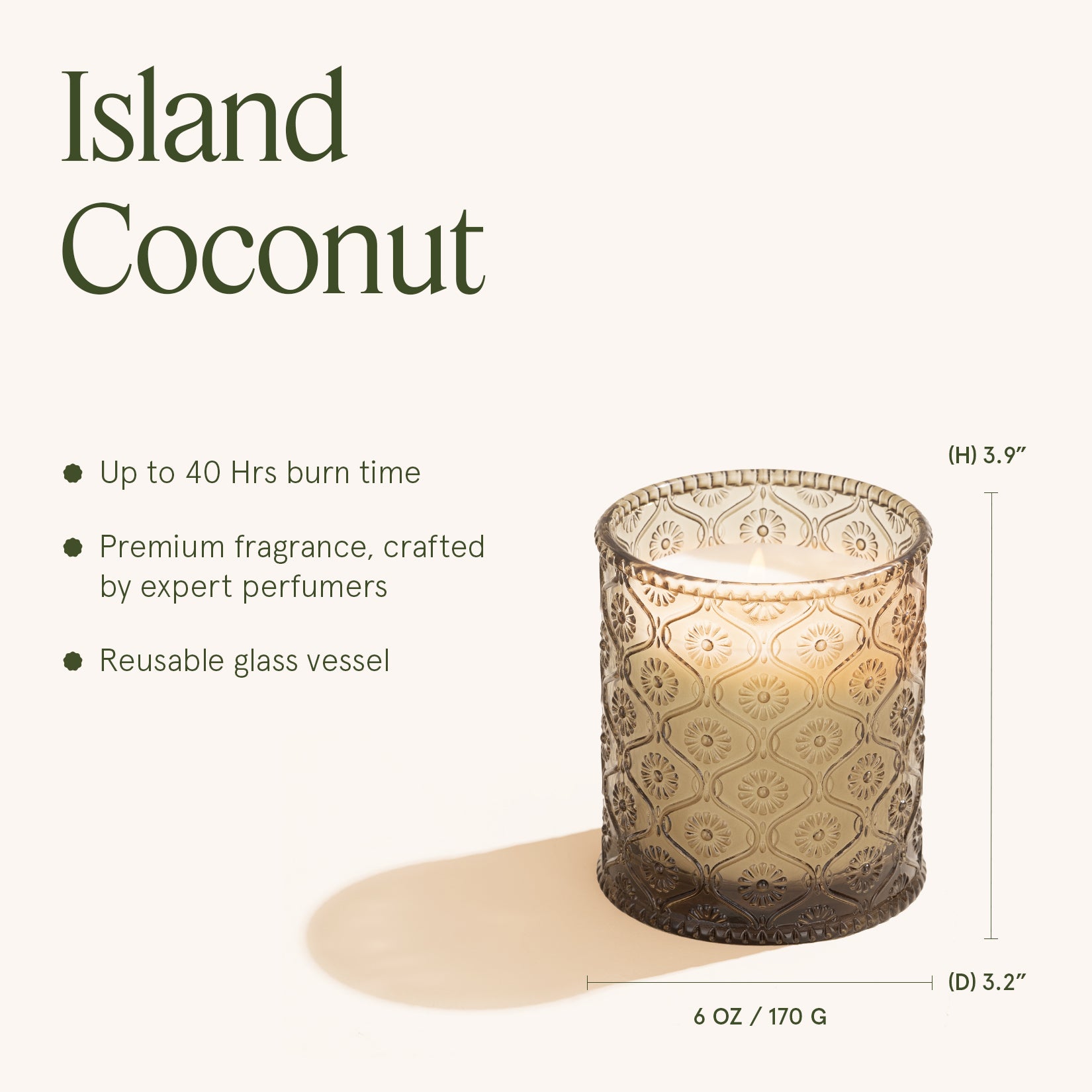 Maelyn - Island Coconut 6oz Candle Candles Maelyn_IslandCoconut_PDP_6oz_5 La Jolie Muse