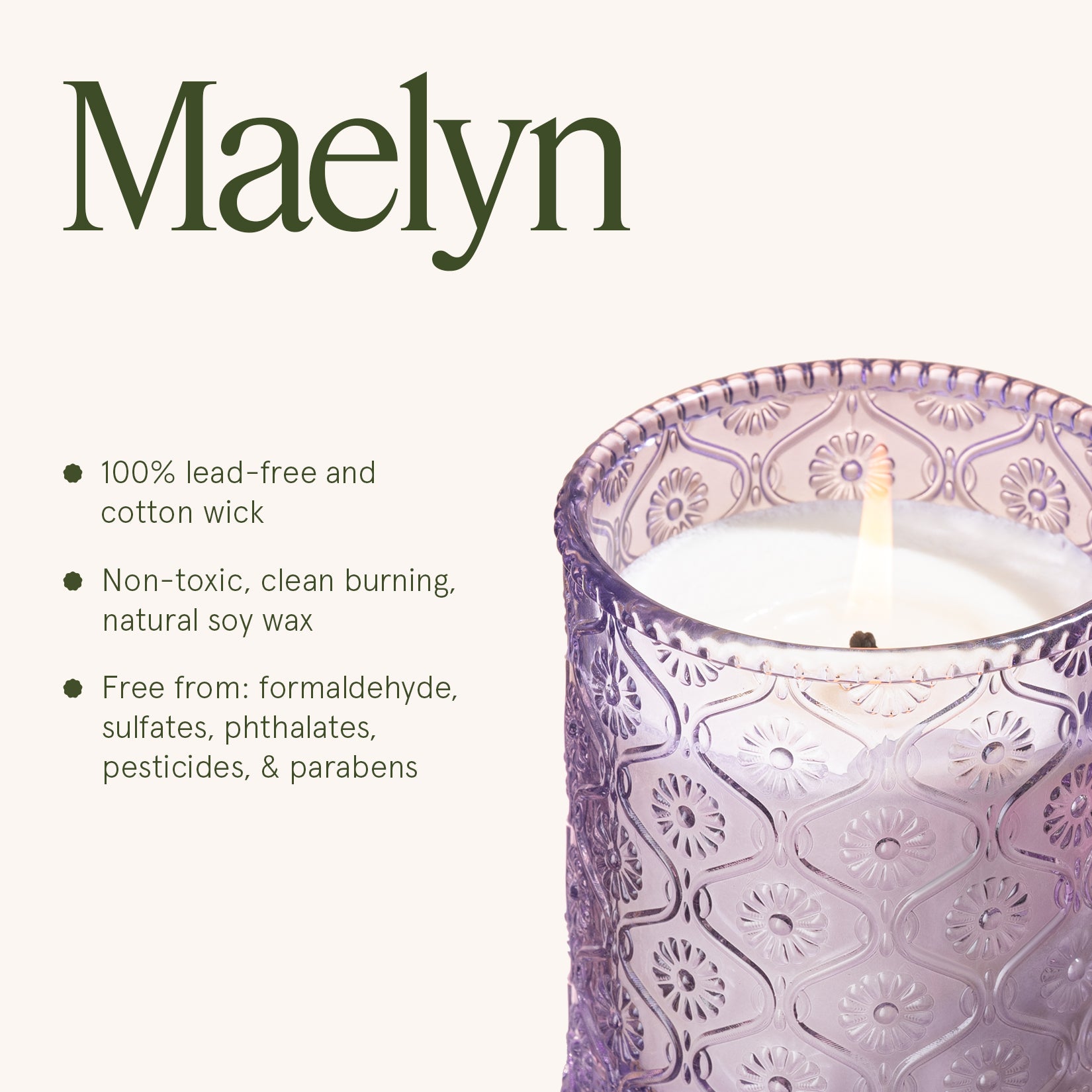 Maelyn Jardin de Lavender 6oz Candle Candles Maelyn_JardindeLavender_PDP_6oz_6 La Jolie Muse