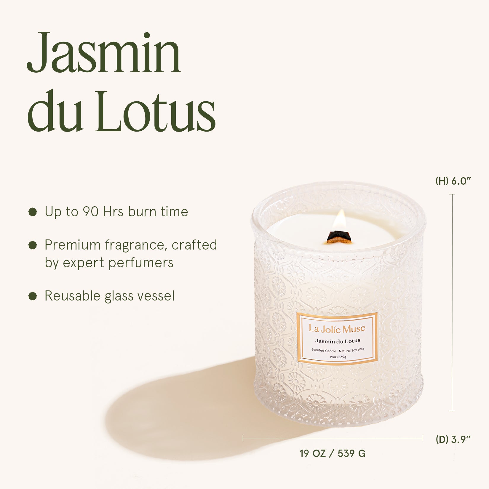 Maelyn - Jasmin du Lotus 19oz Candle Candles Maelyn_JasminduLotus_PDP_19oz_5 La Jolie Muse