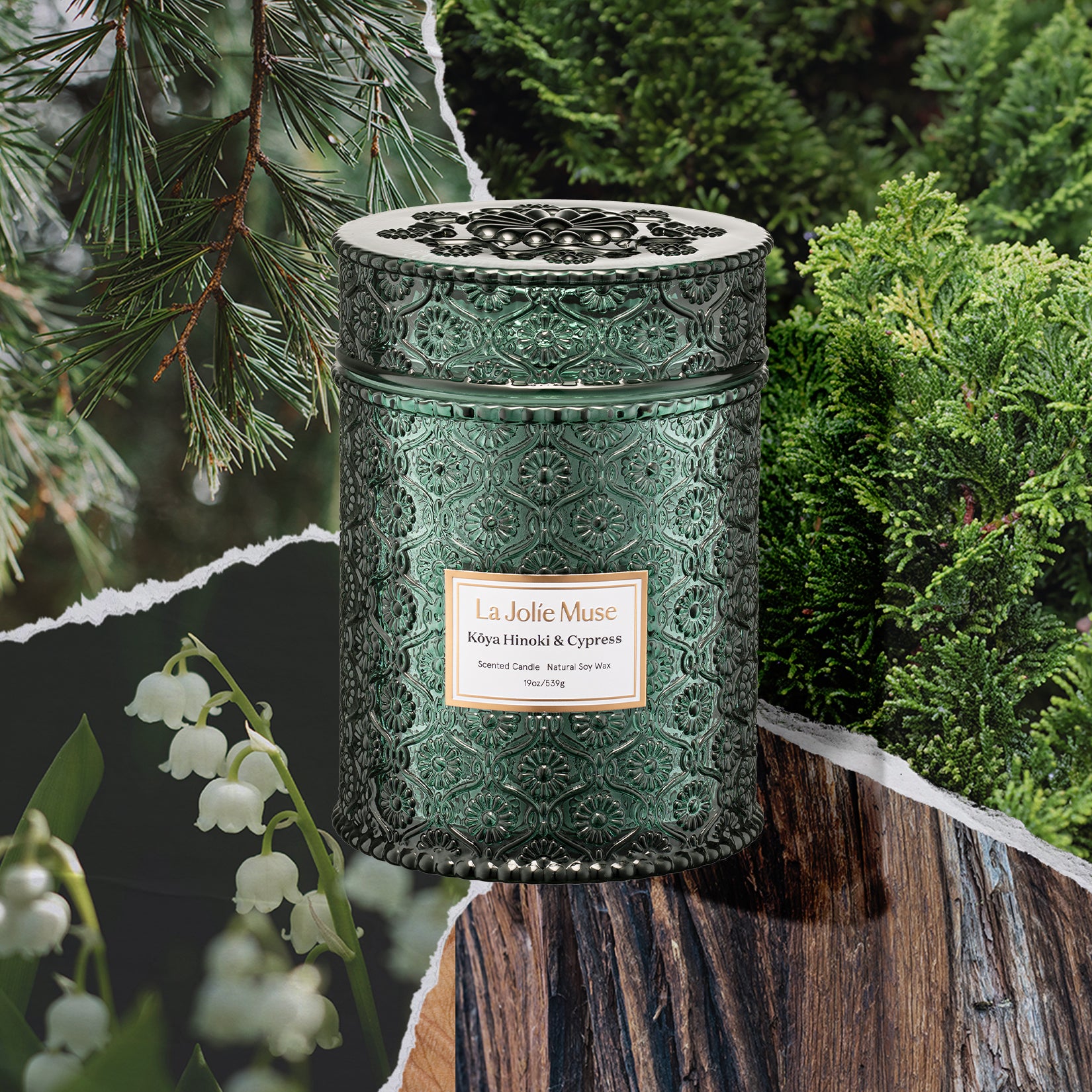 Maelyn - Kōya Hinoki & Cypress 19oz Candle – LA JOLIE MUSE