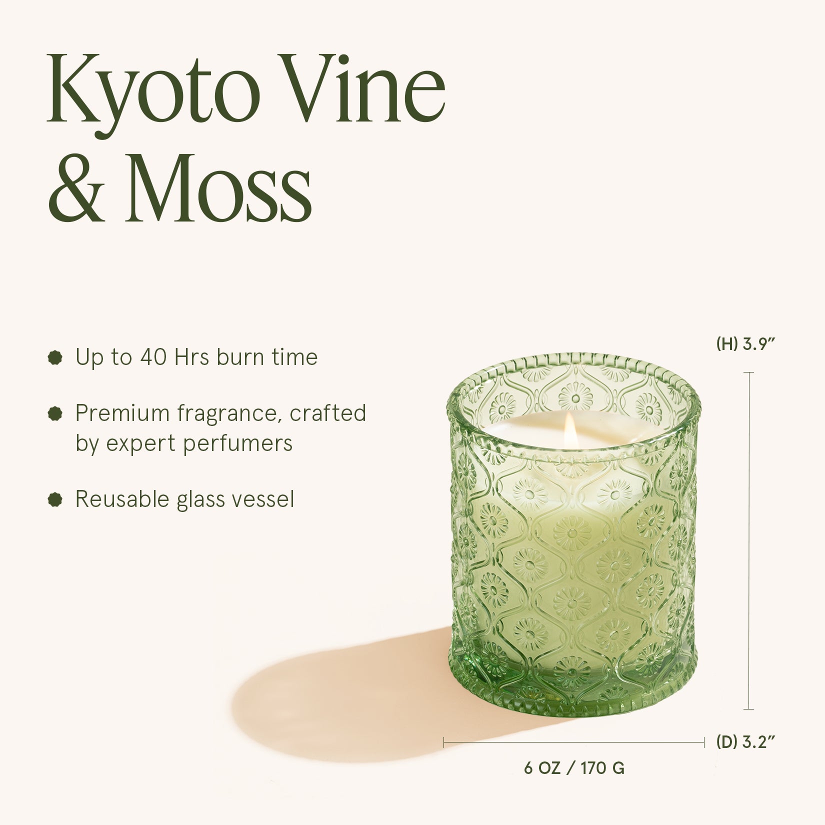 Maelyn - Kyoto Vine & Moss 6oz Candle Candles Maelyn_KyotoVineMoss_PDP_6oz_5 La Jolie Muse