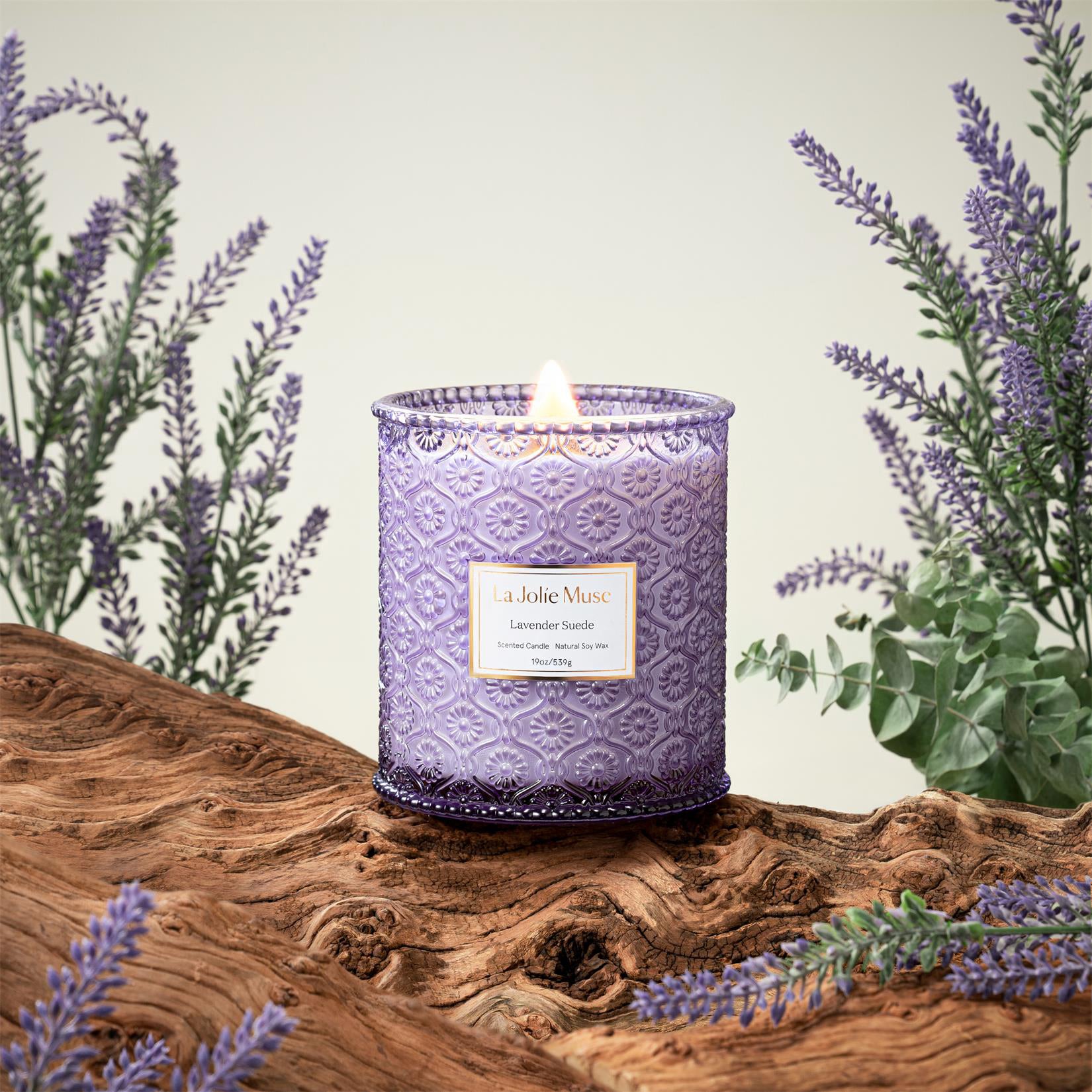 Maelyn - Lavender Suede 19oz Candle Candles Maelyn_LavenderSuede_PDP_19oz_3 La Jolie Muse