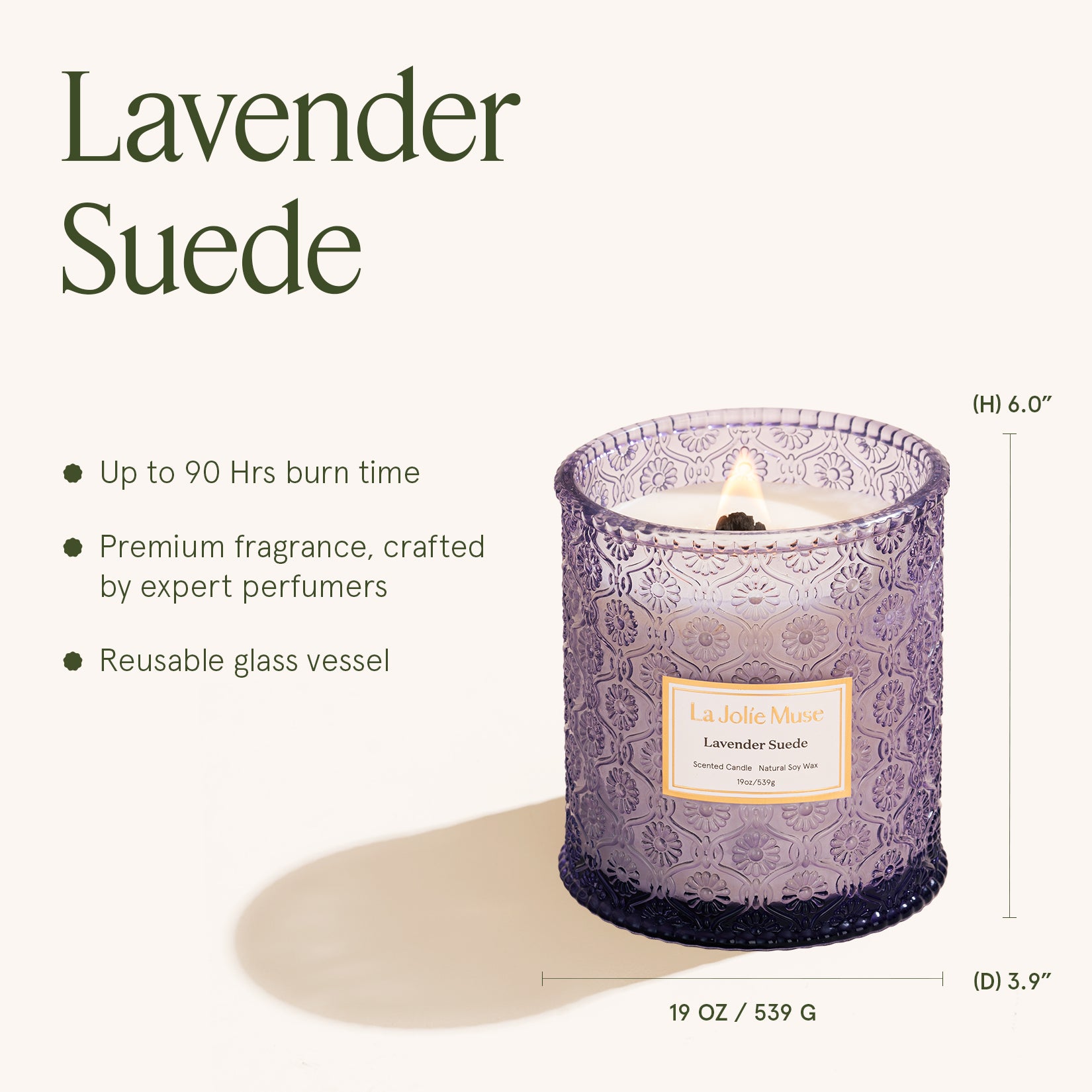 Maelyn - Lavender Suede 19oz Candle Candles Maelyn_LavenderSuede_PDP_19oz_5 La Jolie Muse