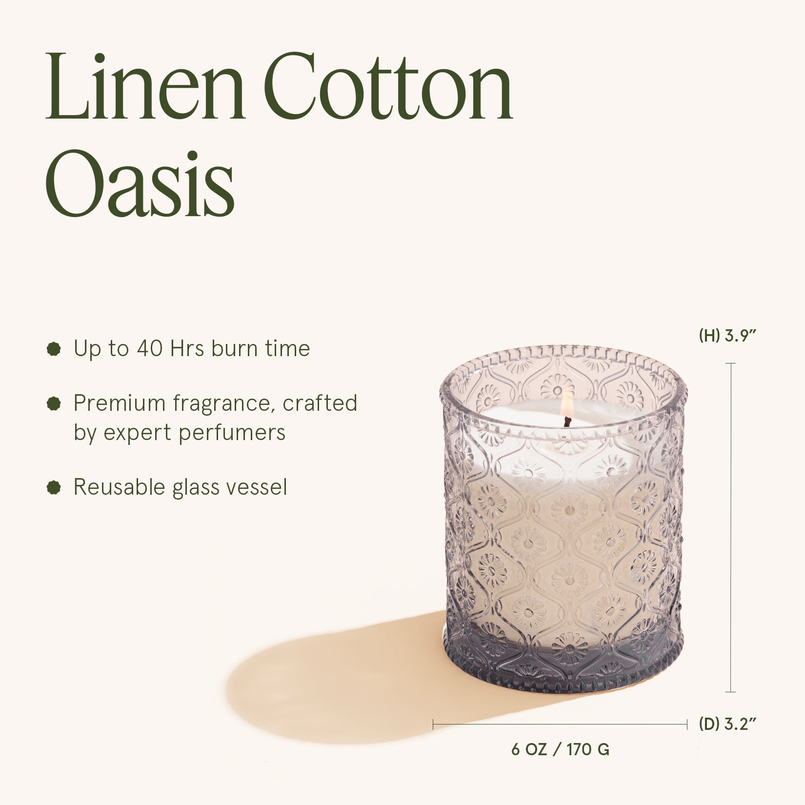 Maelyn - Linen Cotton Oasis 6oz Candle Candles Maelyn_LinenCottonOasis_PDP_6oz_5 La Jolie Muse