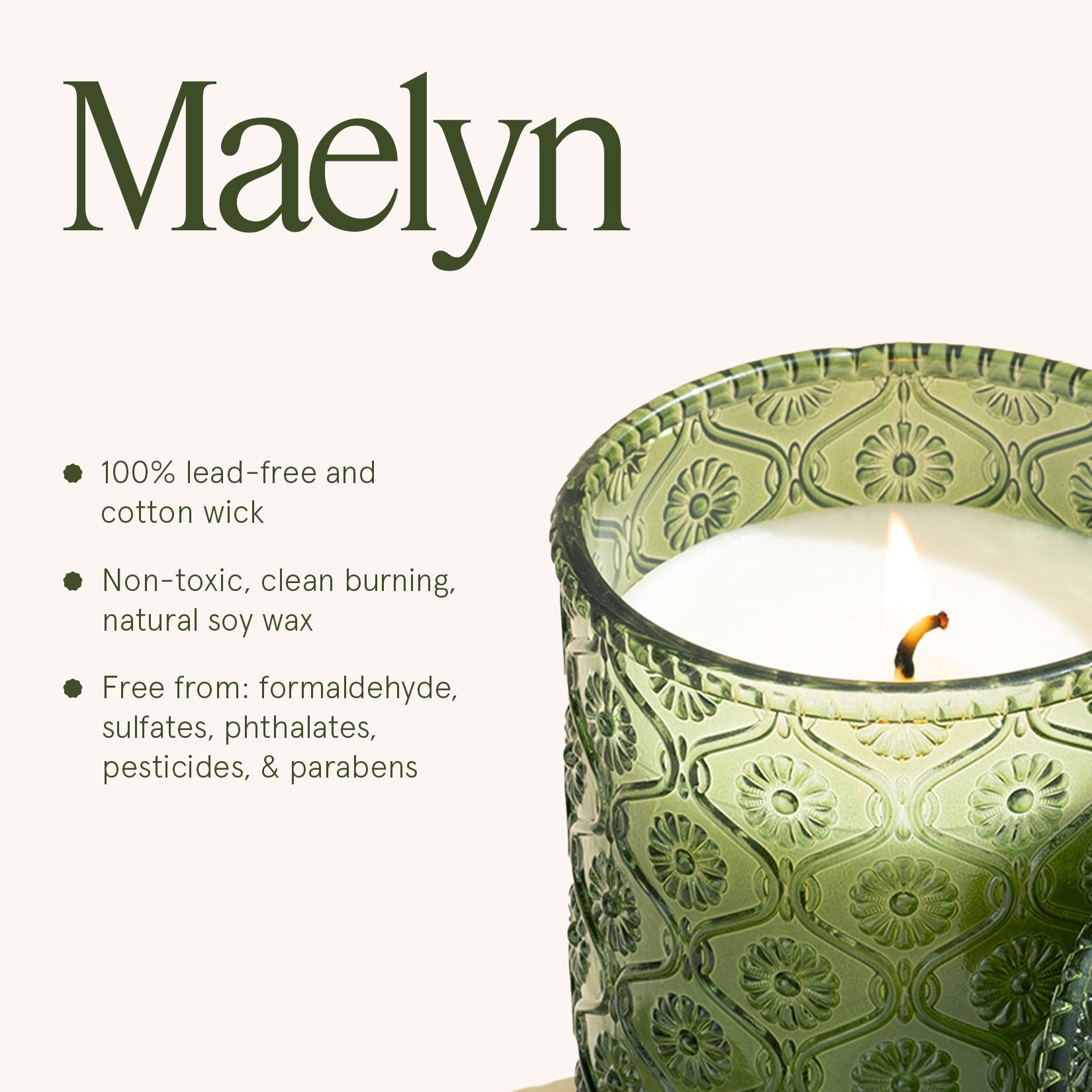 Maelyn - Pomegranate & Pine 6oz Candle Candles Maelyn_PomegranatePine_PDP_6oz_6 La Jolie Muse