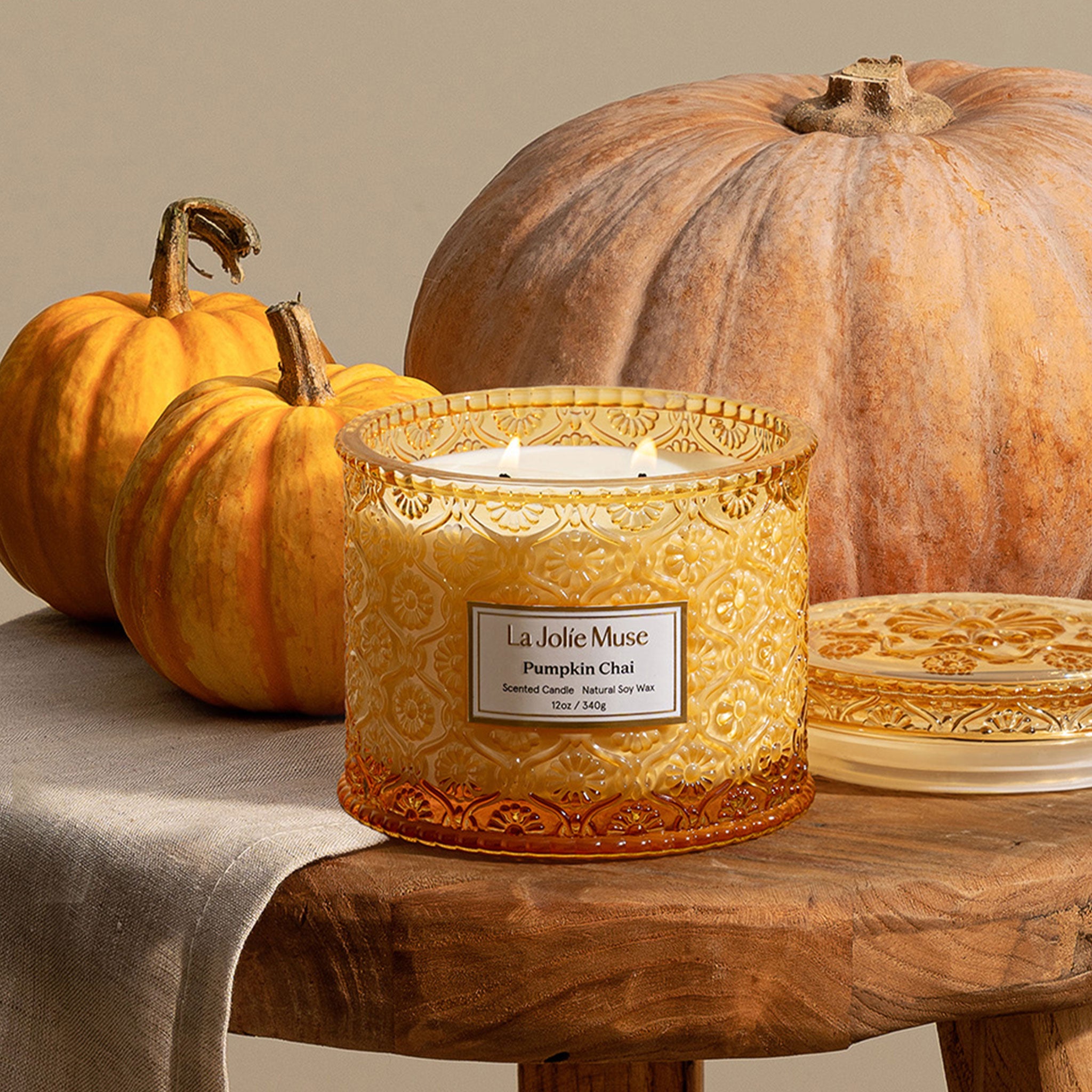 Maelyn - Pumpkin Chai 12oz Candle Candles Maelyn_PumpkinChai_PDP_12oz_3_9ac40ea1-9253-44ab-948a-4f023eecf2e8 La Jolie Muse