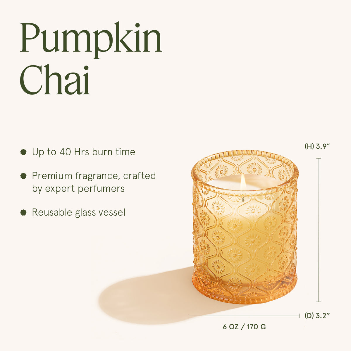 Maelyn - Pumpkin Chai 6oz Candle Candles Maelyn_PumpkinChai_PDP_6oz_5 La Jolie Muse