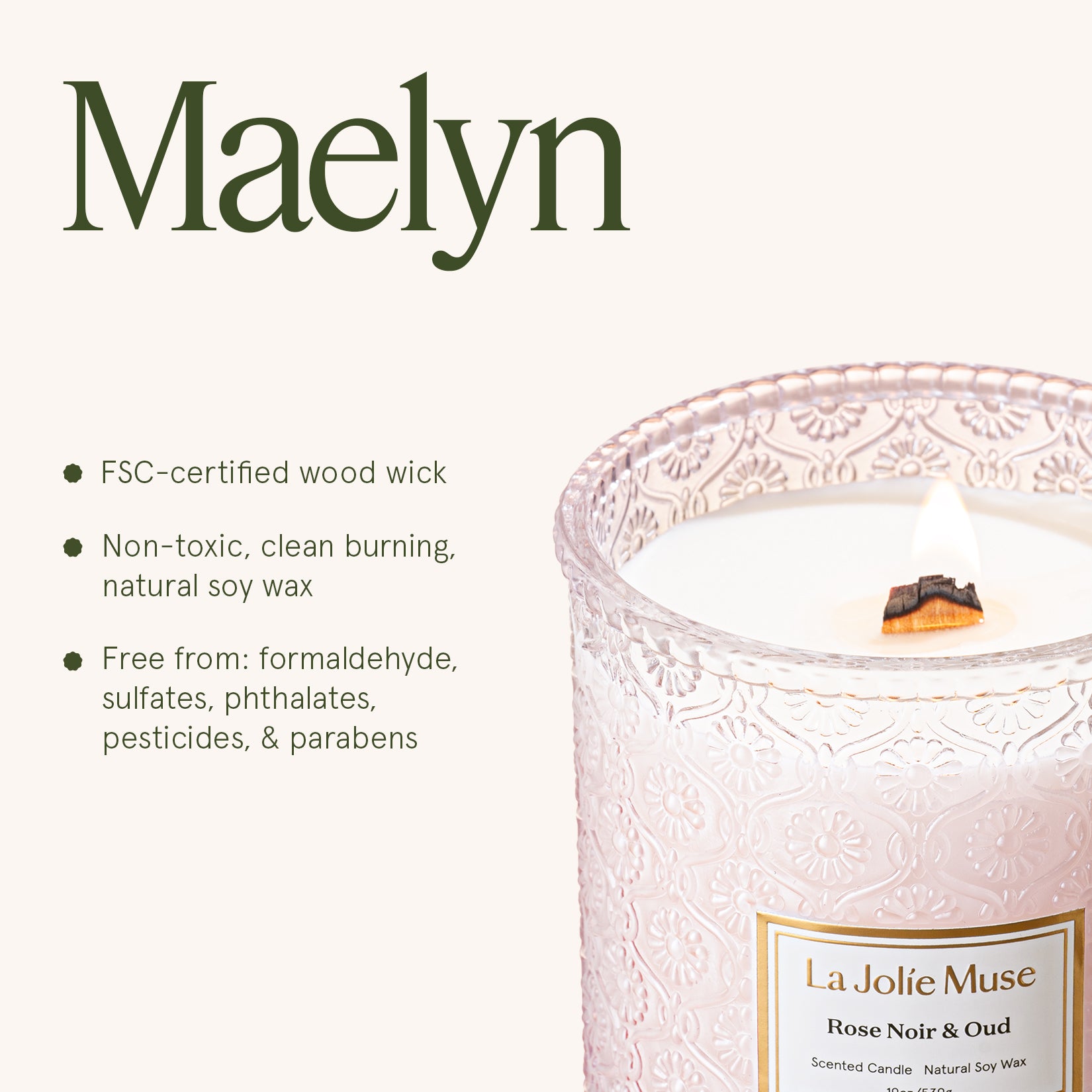 Maelyn - Rose Noir & Oud 19oz Candle Candles Maelyn_RoseNoirOud_PDP_19oz_6 La Jolie Muse
