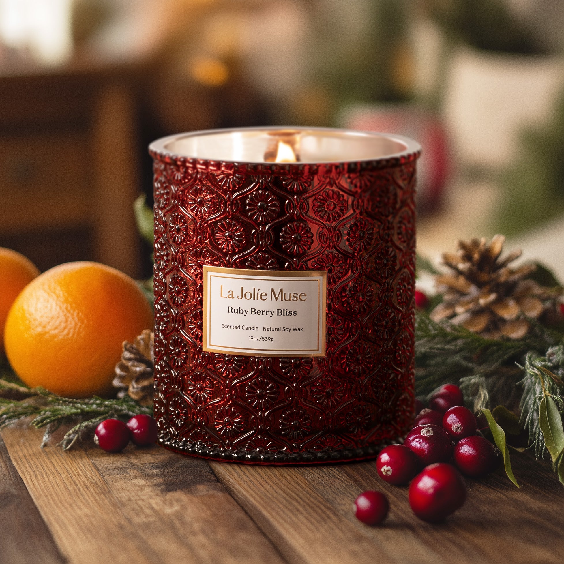 Maelyn - Ruby Berry Bliss 19oz Candle Candles Maelyn_RubyBerryBliss_PDP_19oz_3_Holiday La Jolie Muse