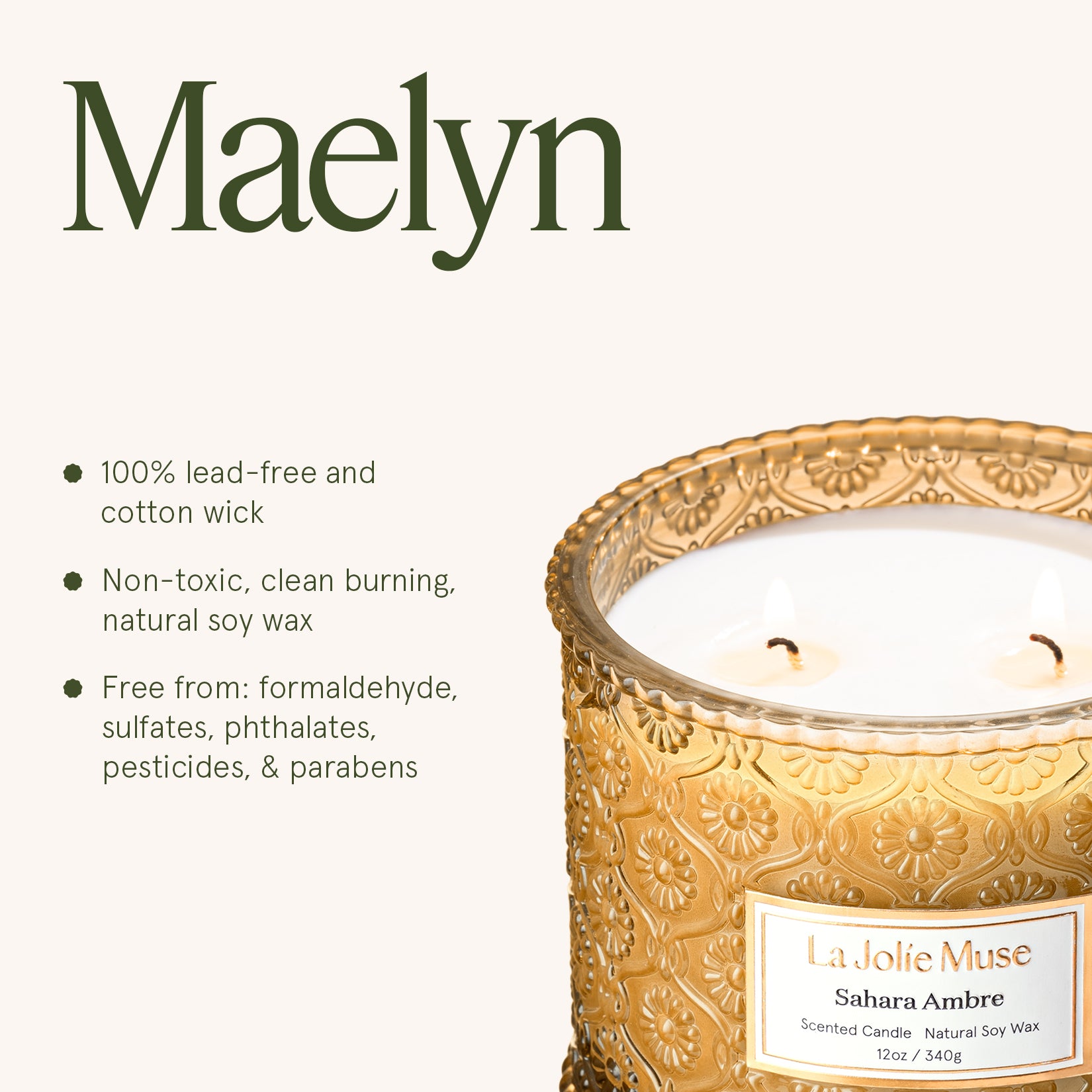 Maelyn - Sahara Ambre 12oz Candle Candles Maelyn_SaharaAmbre_PDP_12oz_6 La Jolie Muse