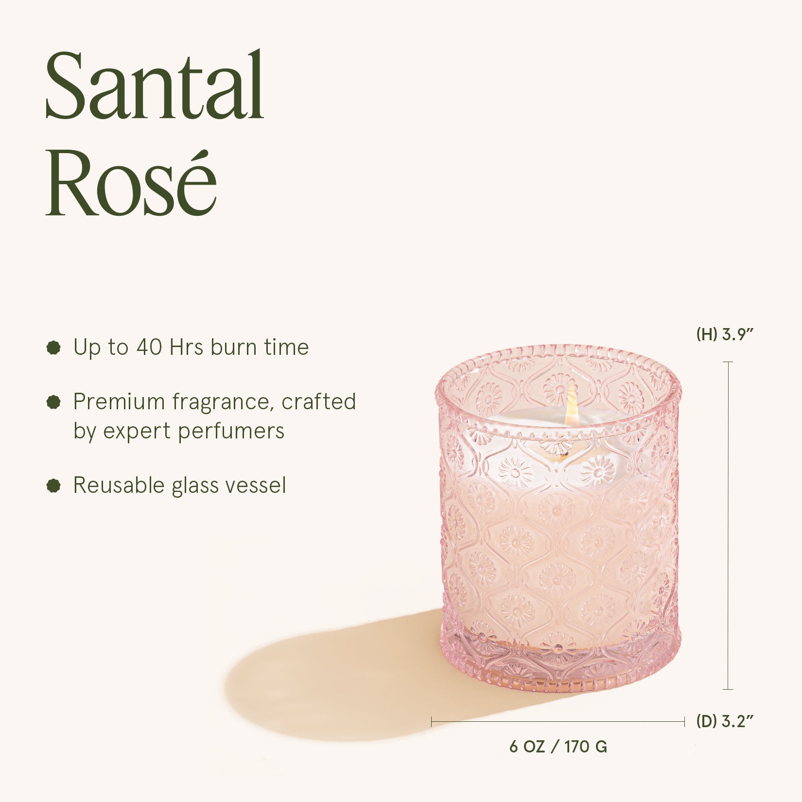 Maelyn - Santal Rosé 6oz Candle Candles Maelyn_SantalRose_PDP_6oz_5 La Jolie Muse