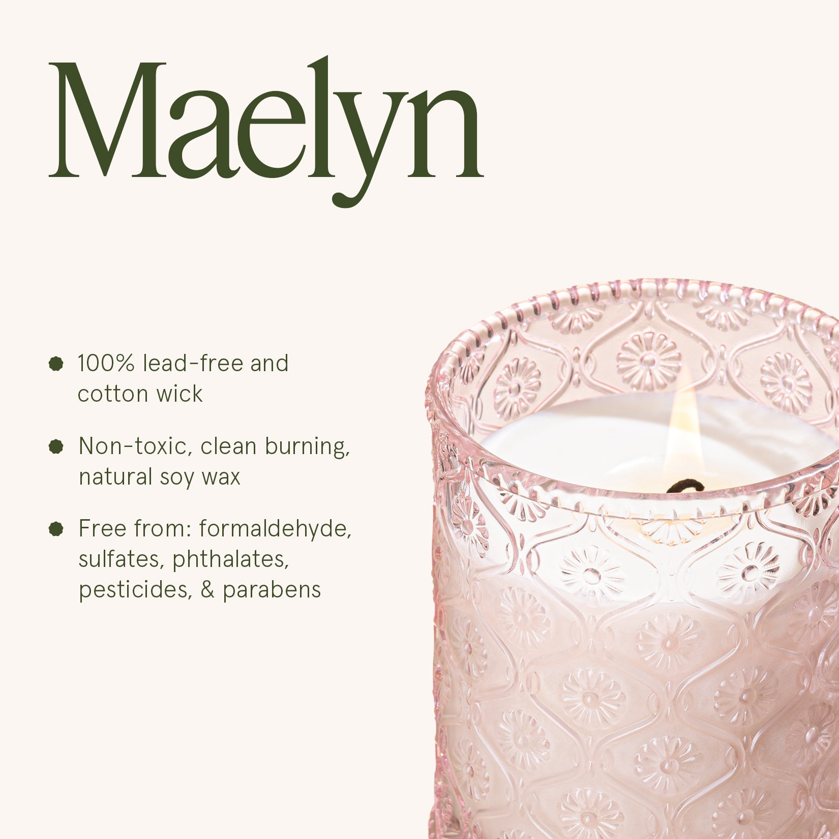 Maelyn - Santal Rosé 6oz Candle Candles Maelyn_SantalRose_PDP_6oz_6 La Jolie Muse