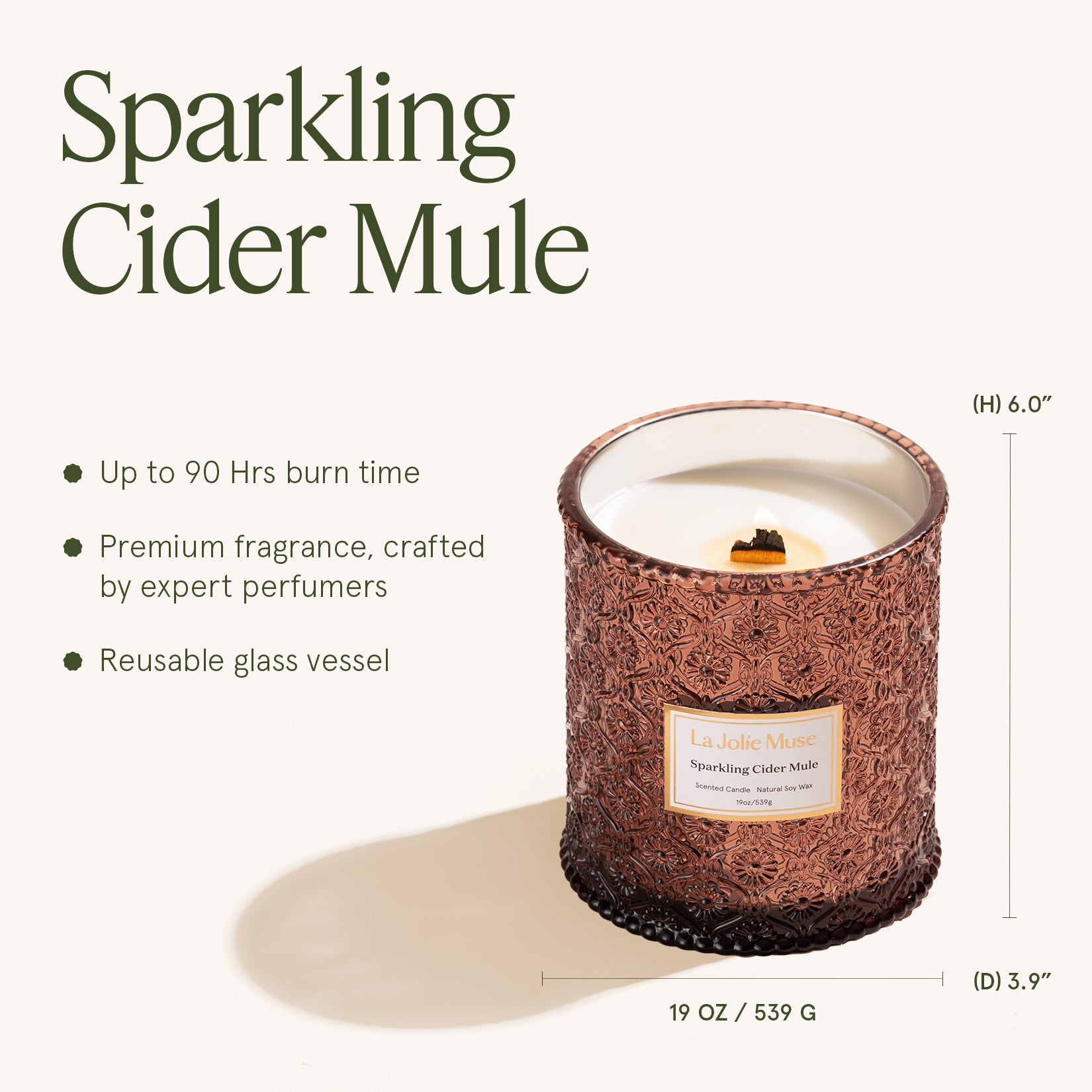 Maelyn - Sparkling Cider Mule 19oz Candle Candles Maelyn_SparklingCiderMule_PDP_19oz_5 La Jolie Muse
