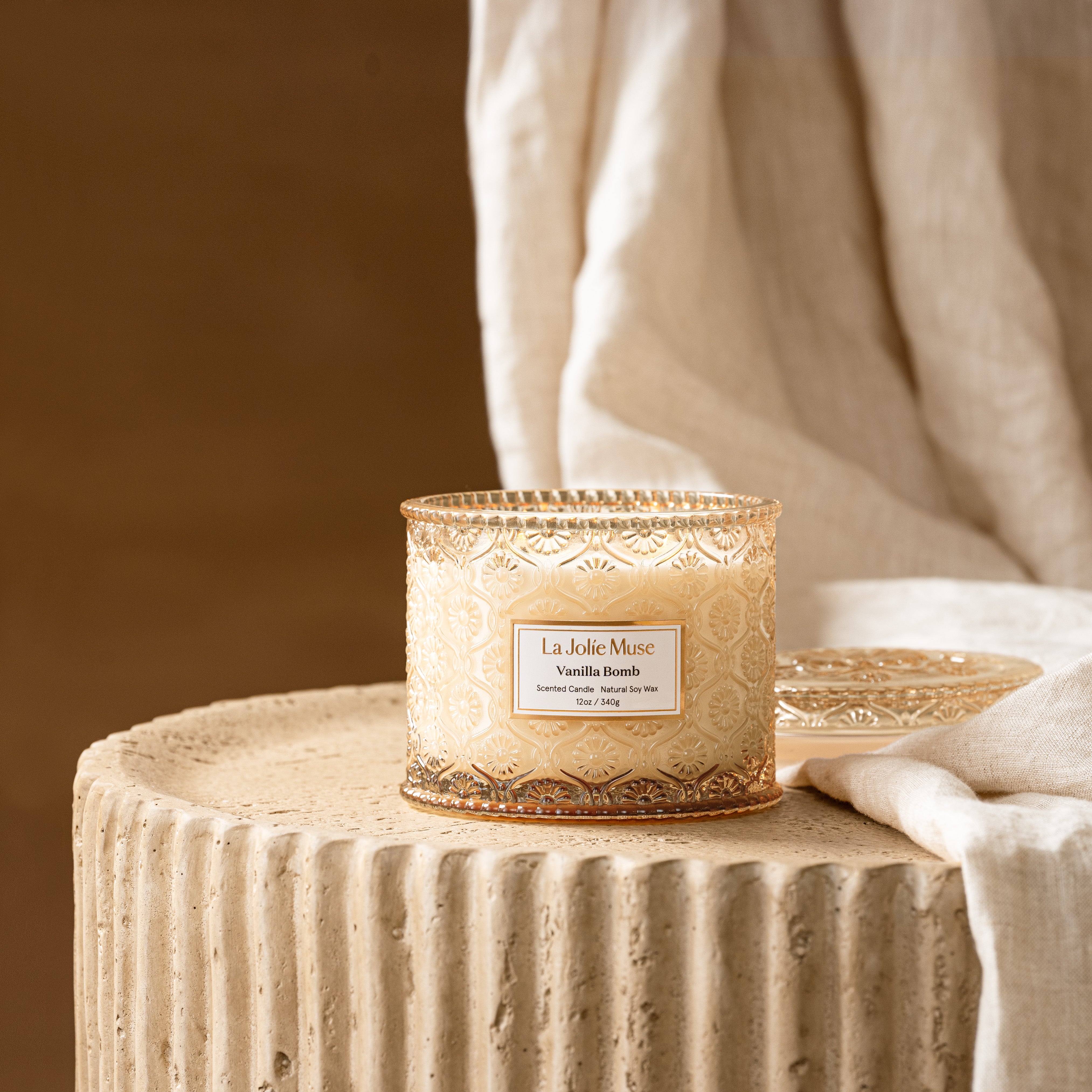 Maelyn - Vanilla Bomb 12oz Candle Candles Maelyn_VanillaBomb_PDP_12oz_3 La Jolie Muse