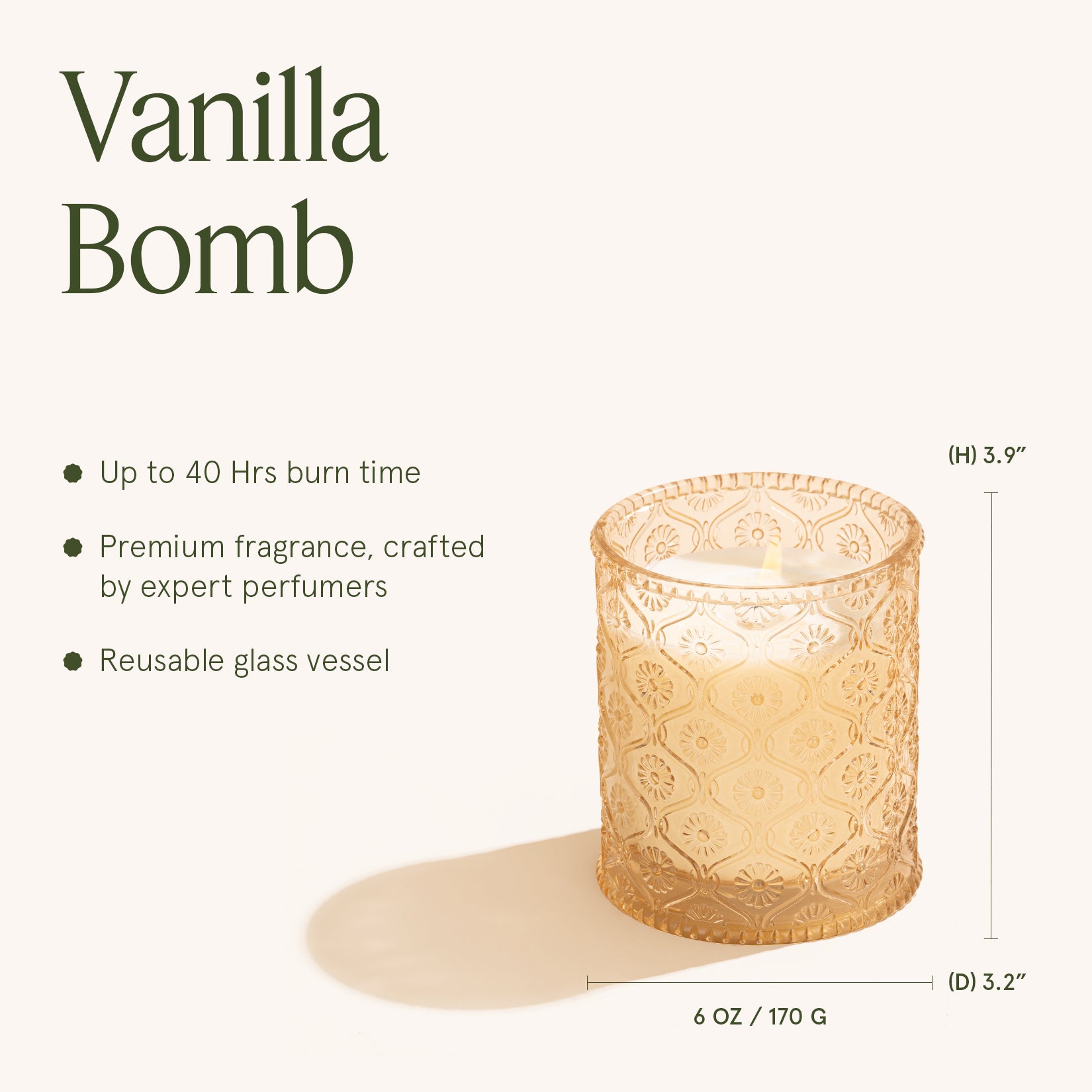 Maelyn - Vanilla Bomb 6oz Candle Candles Maelyn_VanillaBomb_PDP_6oz_5 La Jolie Muse