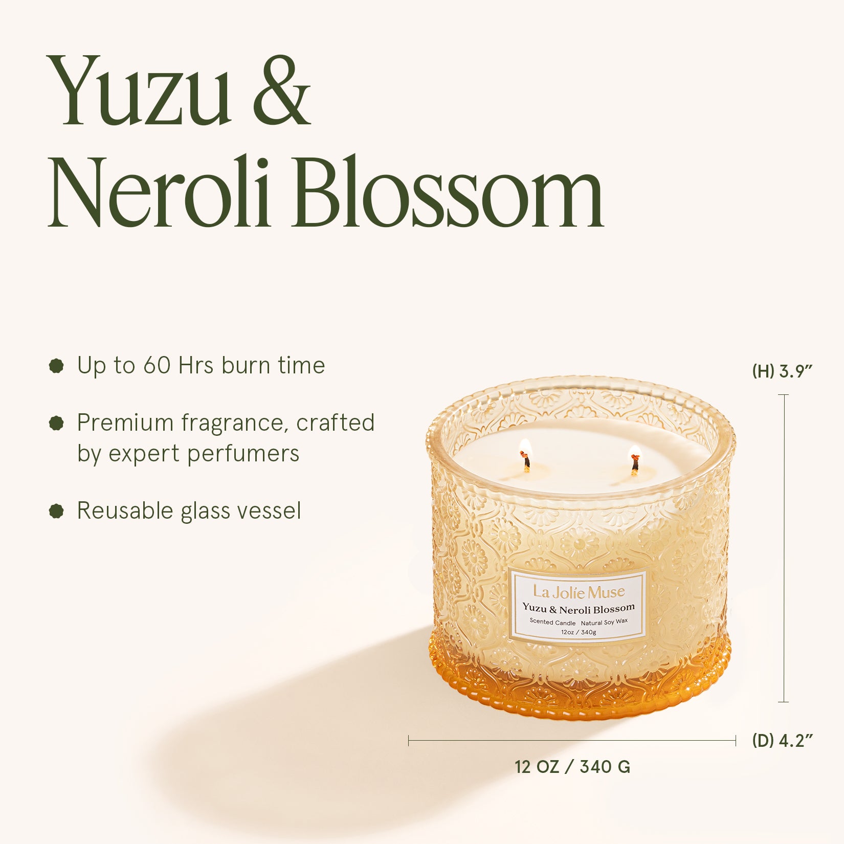 Maelyn - Yuzu & Neroli Blossom 12oz Candle Candles Maelyn_YuzuNeroliBlossom_PDP_12oz_5 La Jolie Muse