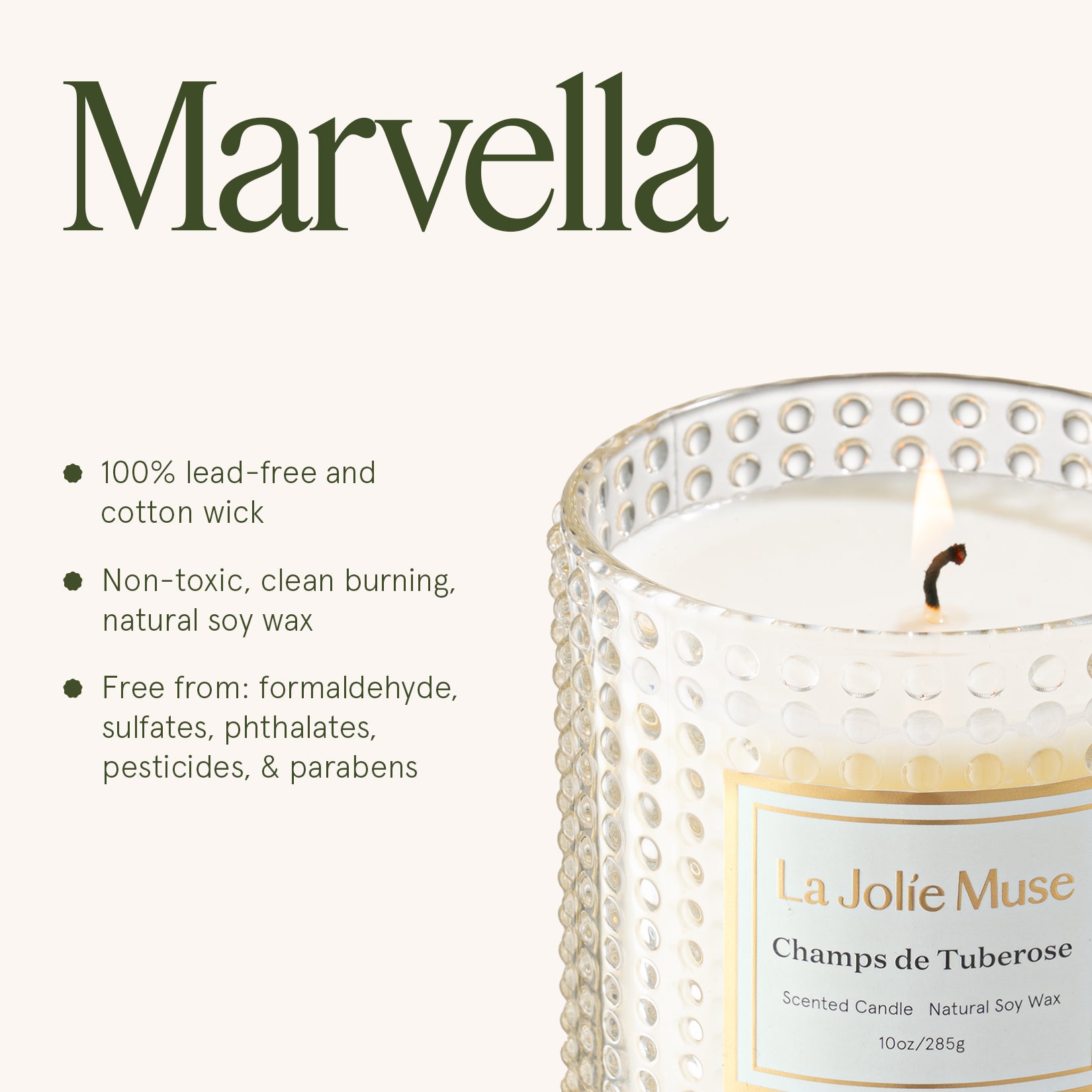 Marvella - Champs de Tuberose 10oz Candle Candles Marvella_ChampsdeTuberose_PDP_10oz_6 La Jolie Muse