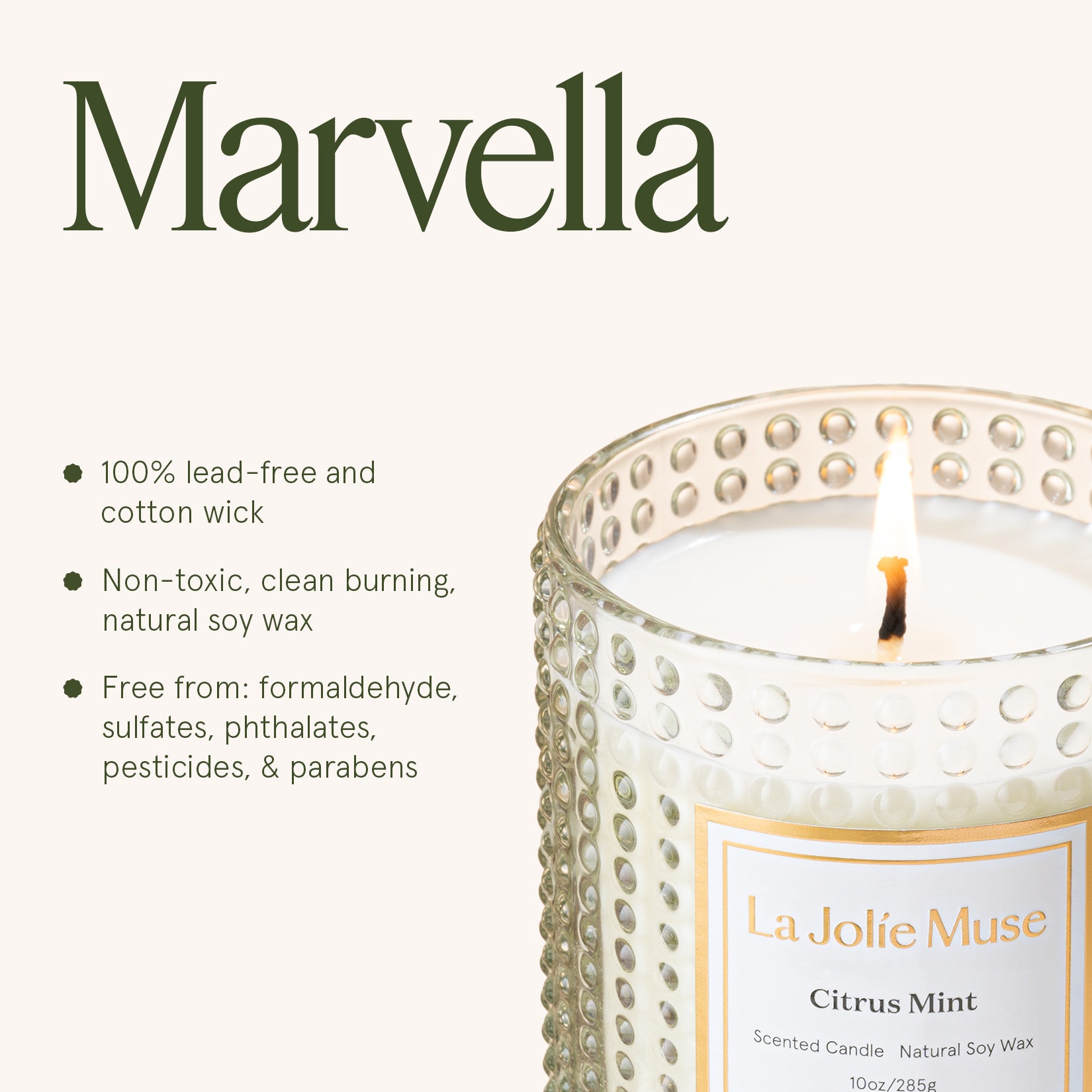Marvella - Citrus Mint 10oz Candle Candles Marvella_CitrusMint_PDP_10oz_6 La Jolie Muse