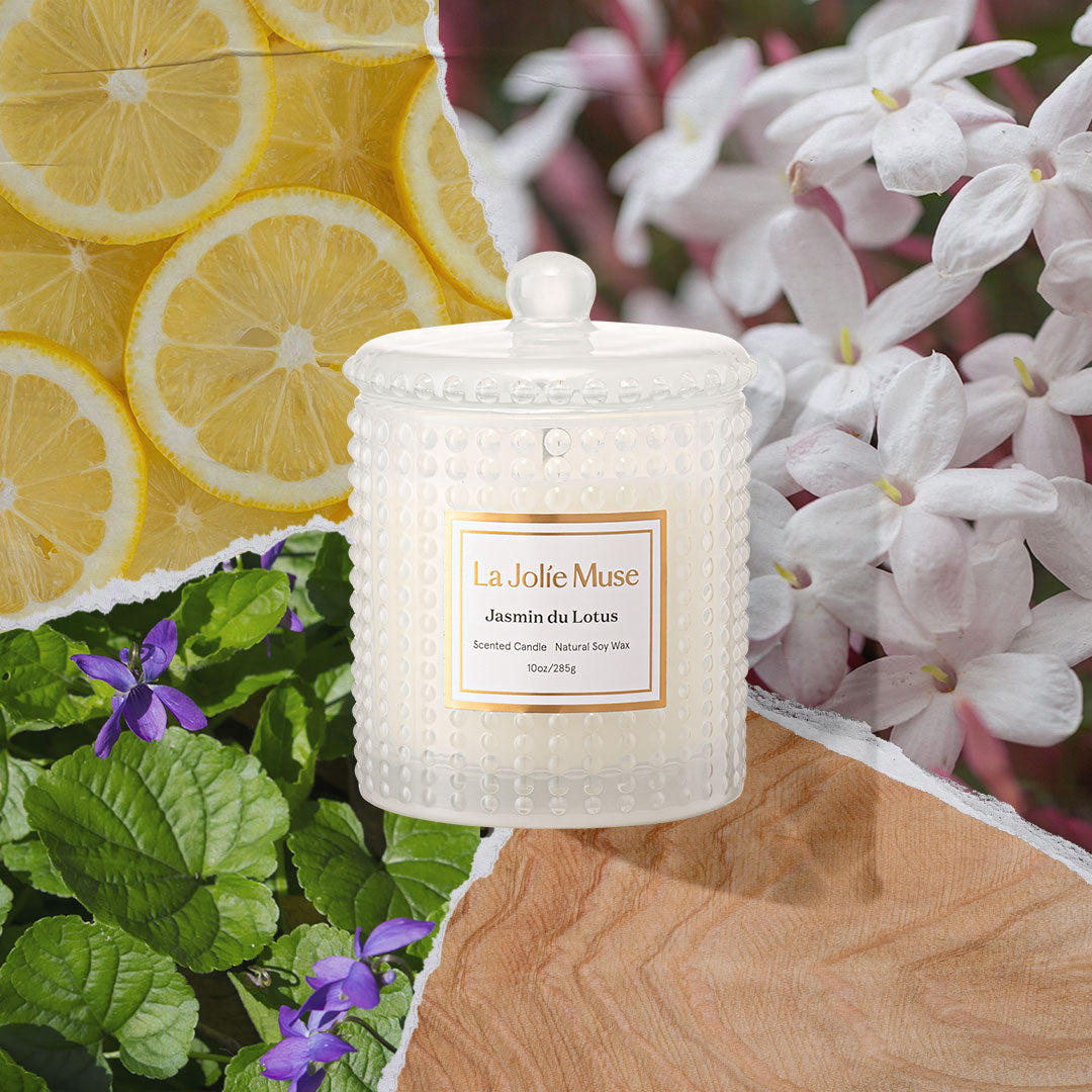 Marvella - Jasmin du Lotus 10oz Candle Candles Marvella_JasminduLotus_PDP_10oz_2 La Jolie Muse