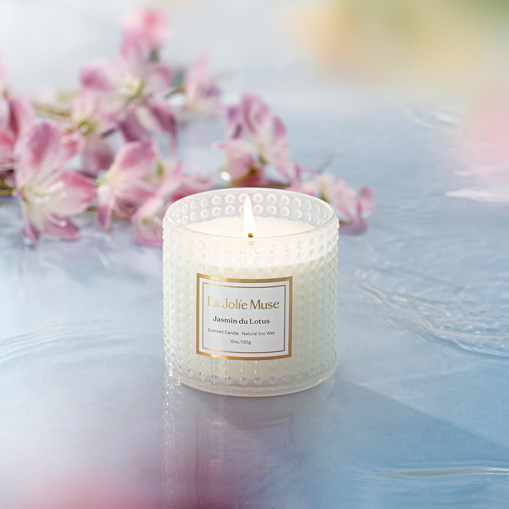 Marvella - Jasmin du Lotus 10oz Candle Candles Marvella_JasminduLotus_PDP_10oz_3 La Jolie Muse