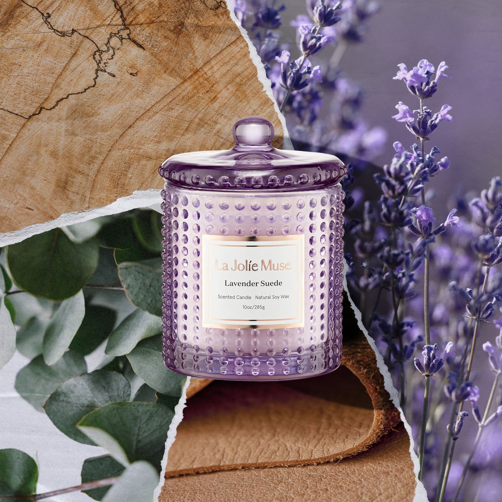 Marvella - Lavender Suede 10oz Candle Candles Marvella_LavenderSuede_PDP_10oz_2 La Jolie Muse