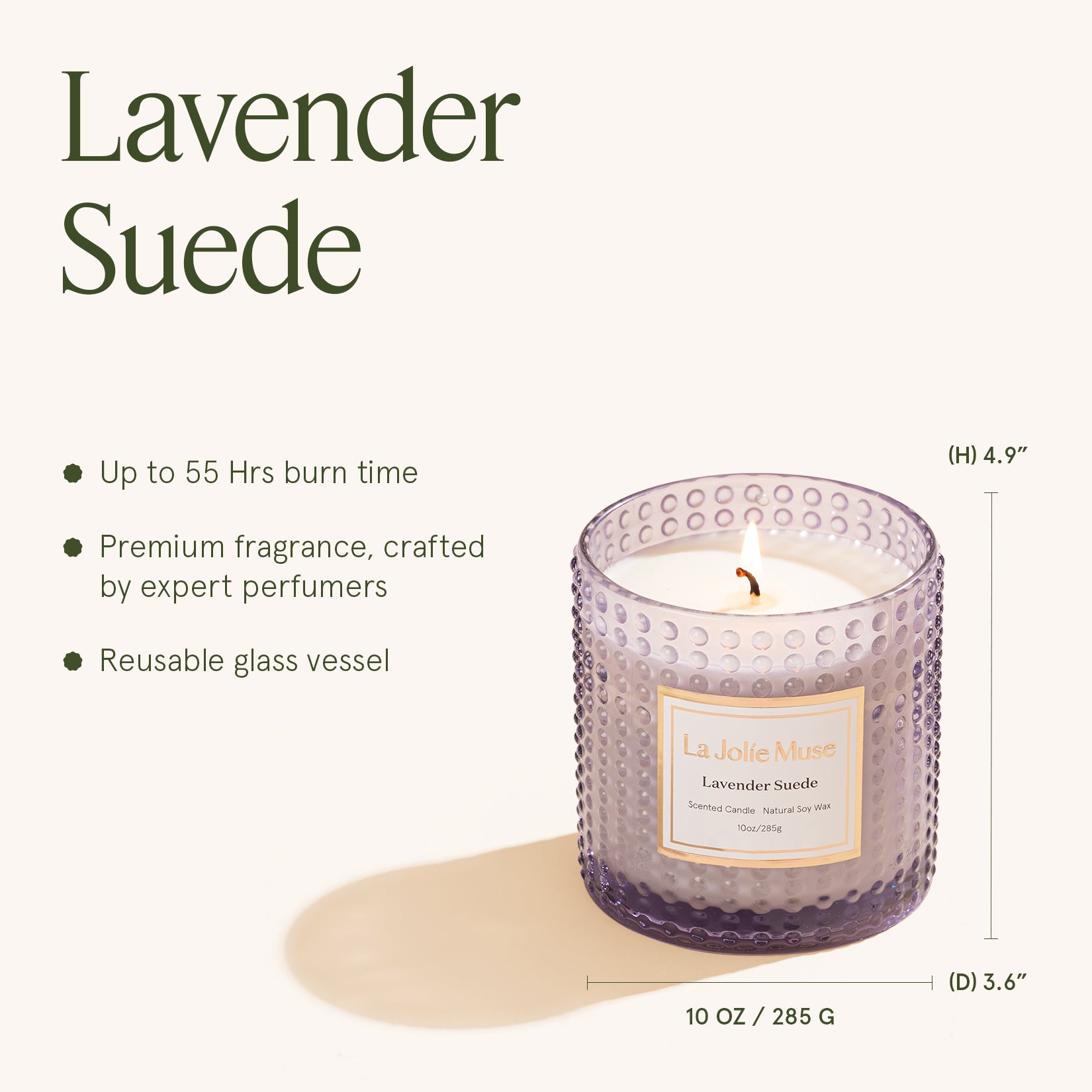 Marvella - Lavender Suede 10oz Candle Candles Marvella_LavenderSuede_PDP_10oz_5 La Jolie Muse