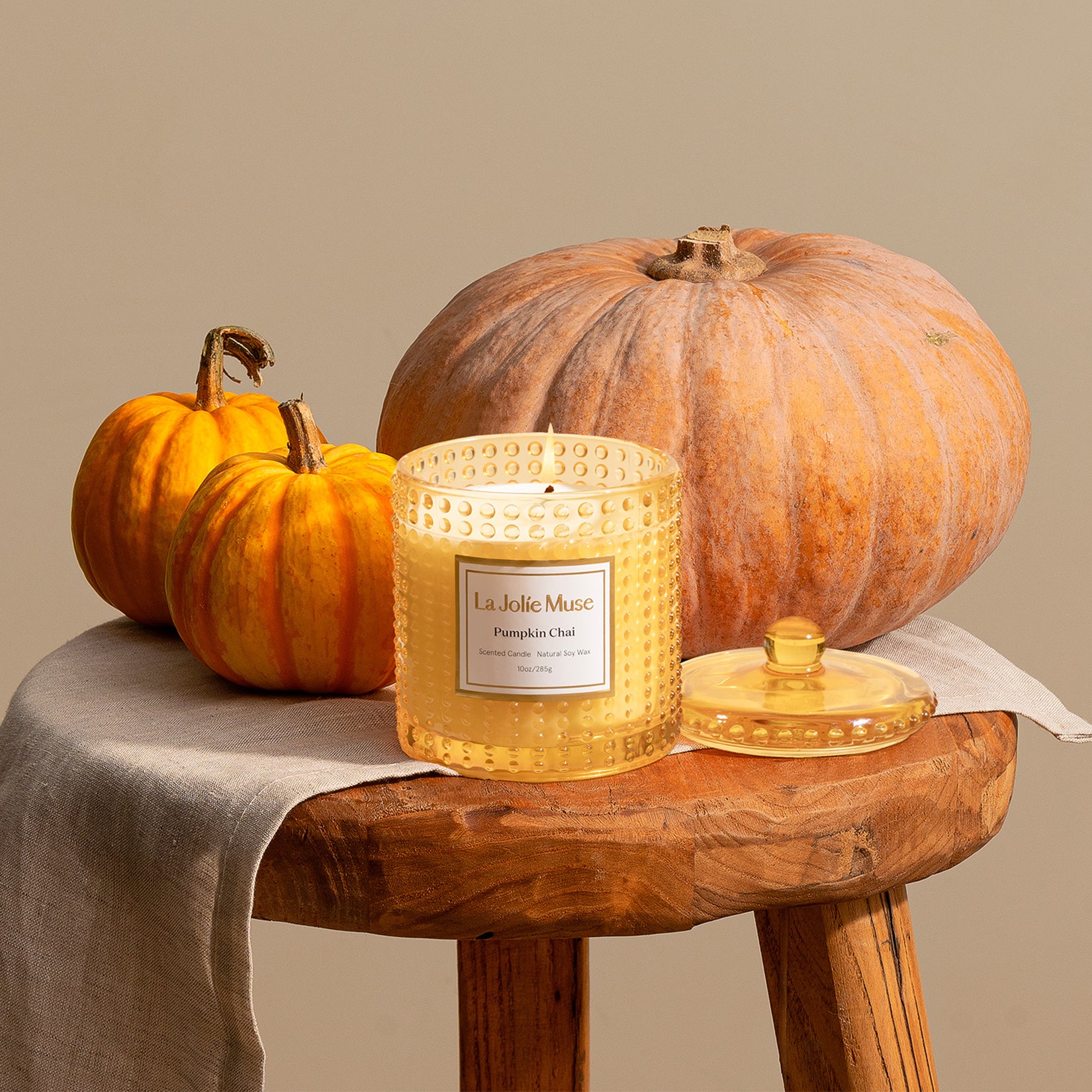 Marvella - Pumpkin Chai 10oz Candle Candles Marvella_PumpkinChai_PDP_10oz_3 La Jolie Muse