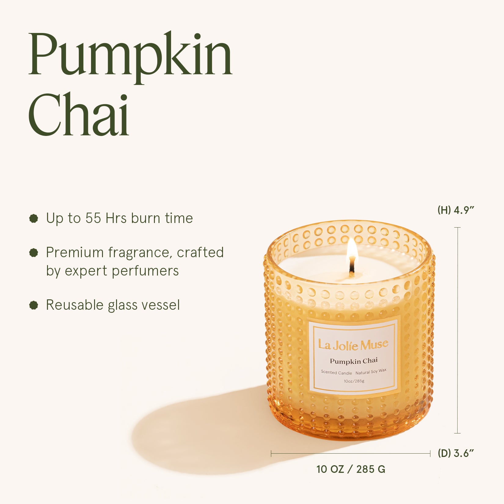 Marvella - Pumpkin Chai 10oz Candle Candles Marvella_PumpkinChai_PDP_10oz_5 La Jolie Muse