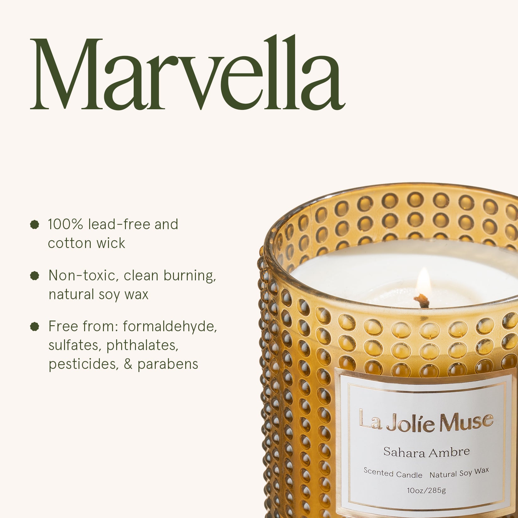Marvella - Sahara Ambre 10oz Candle Candles Marvella_SaharaAmbre_PDP_10oz_6 La Jolie Muse