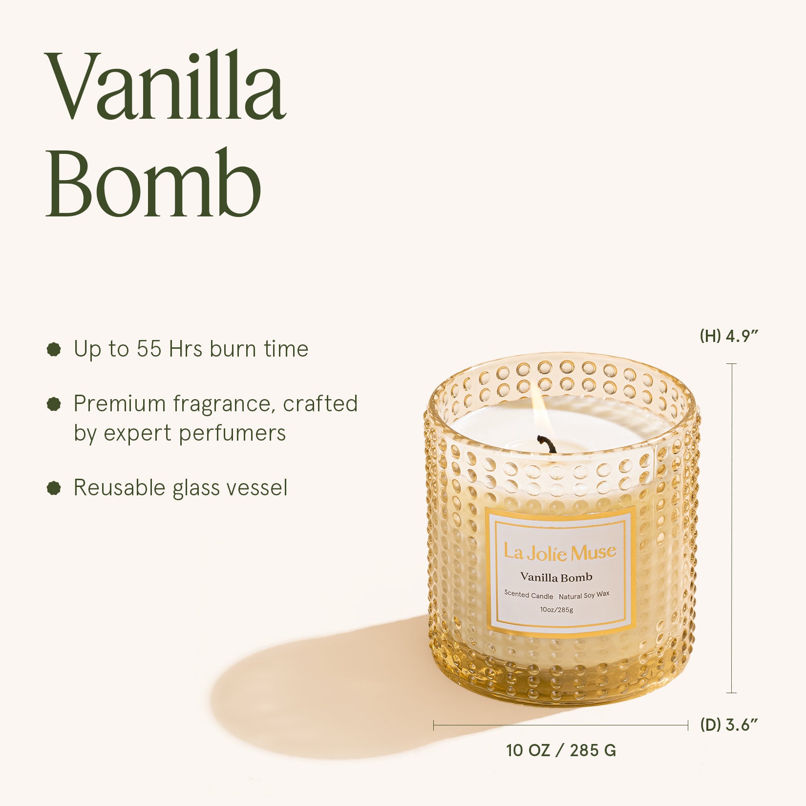 Marvella - Vanilla Bomb 10oz Candle Candles Marvella_VanillaBomb_PDP_10oz_5 La Jolie Muse