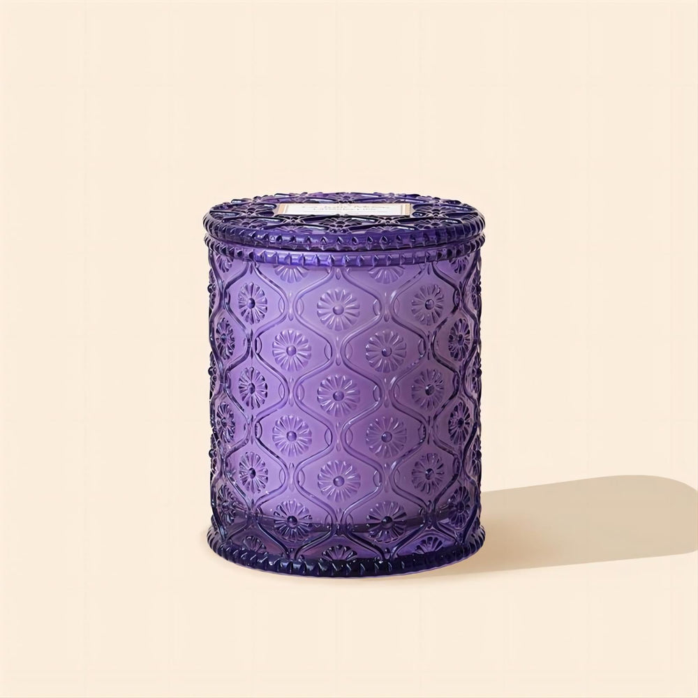 Product Shot of Maelyn - Lavender Lilac 8.1oz candle in the middle
