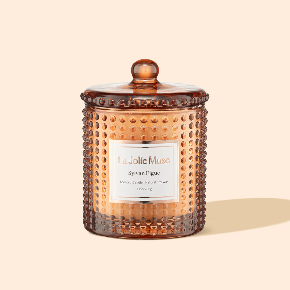 Product Shot of Marvella Sylvan Figue 10oz candle in the middle