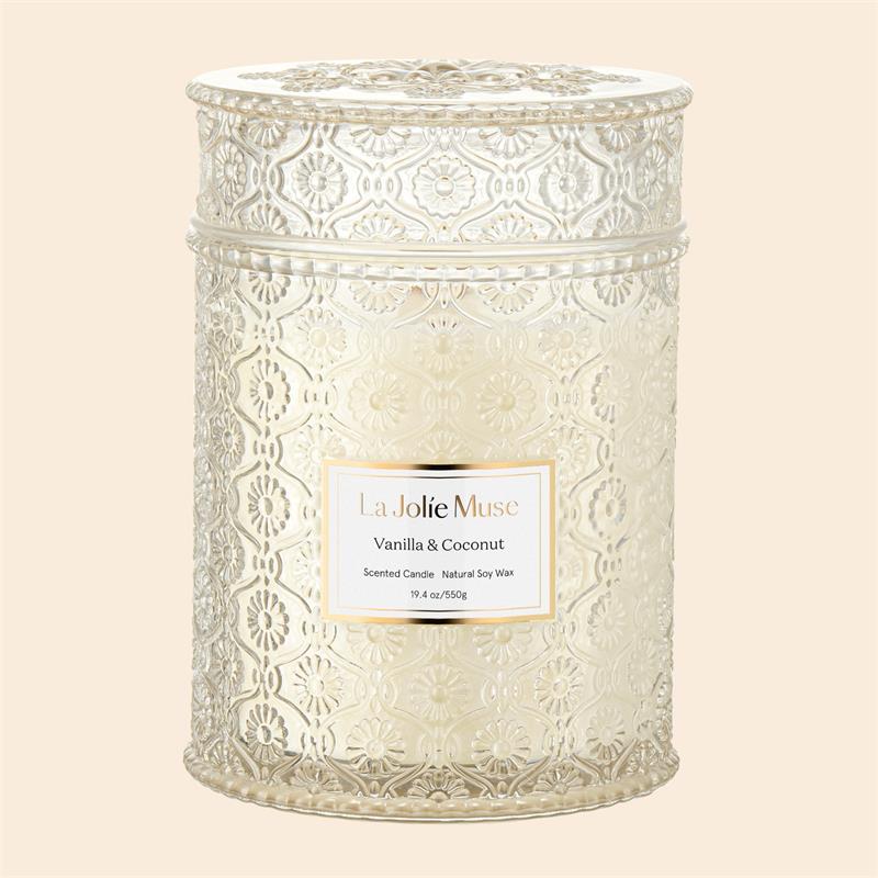 Maelyn - Vanilla and Coconut 19.4oz Candle Candles 1_16_a5127220-aa28-4c22-8c51-0ca46f1eecbc La Jolie Muse