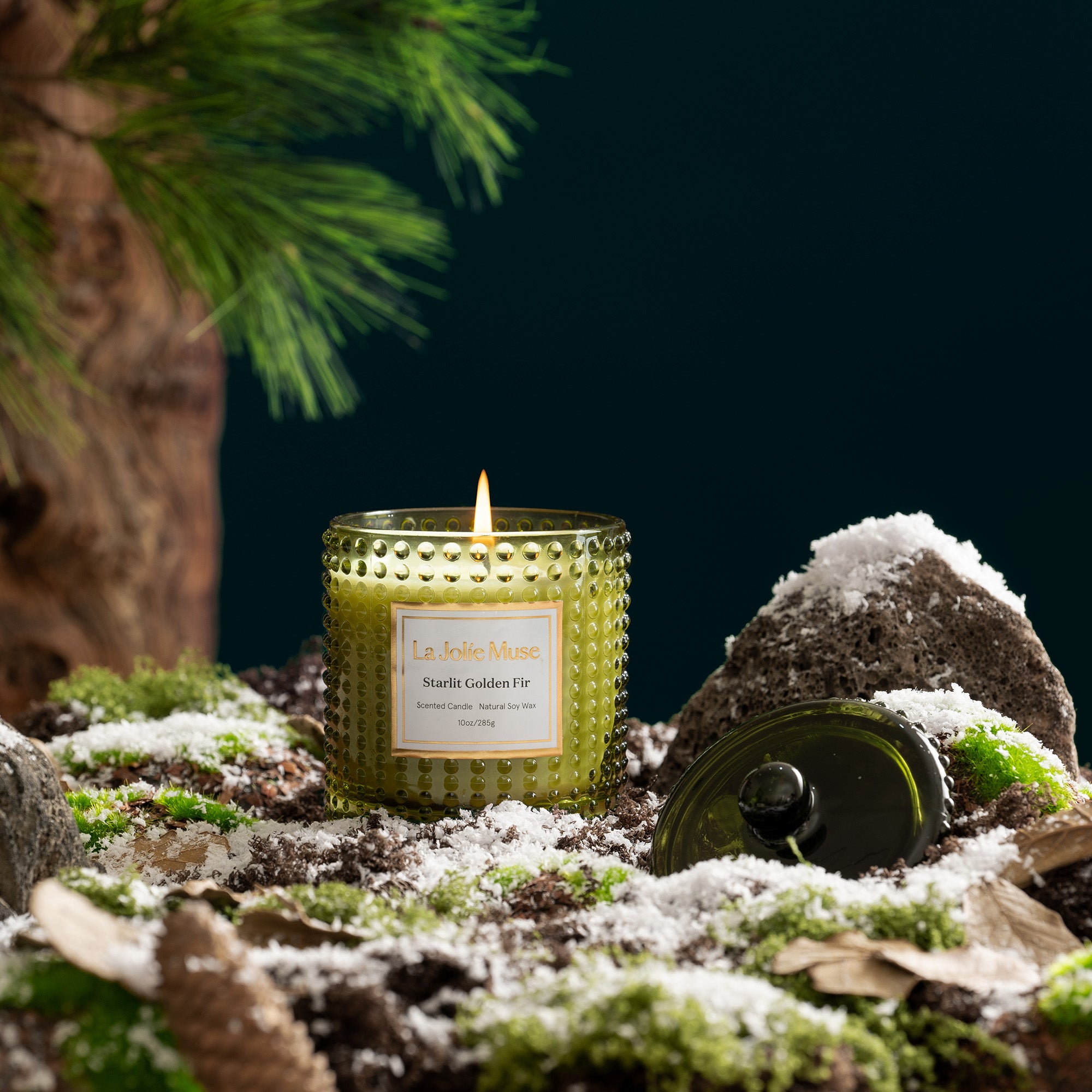 Marvella - Starlit Golden Fir 10oz Candle Candles 3_18 La Jolie Muse